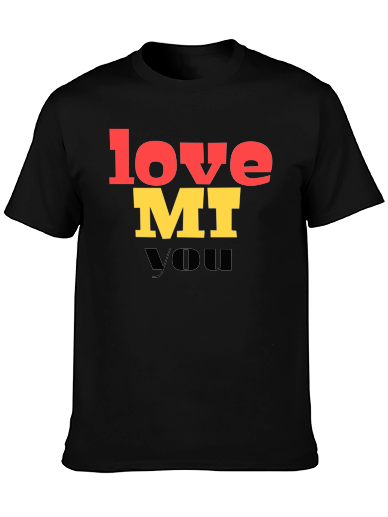 Black Love MI You Graphic T-Shirt - Trendy Unisex Tee view 3