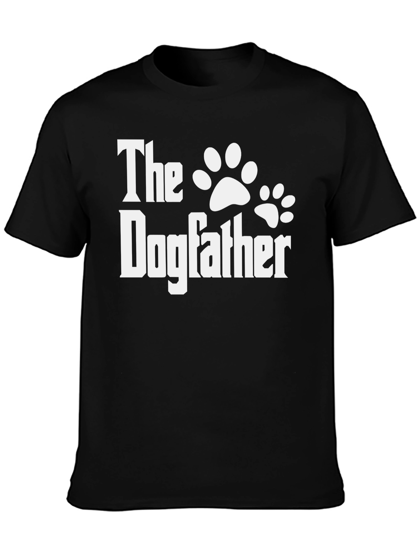 Black The Dogfather T-Shirt - Funny Dog Lover Tee view 3