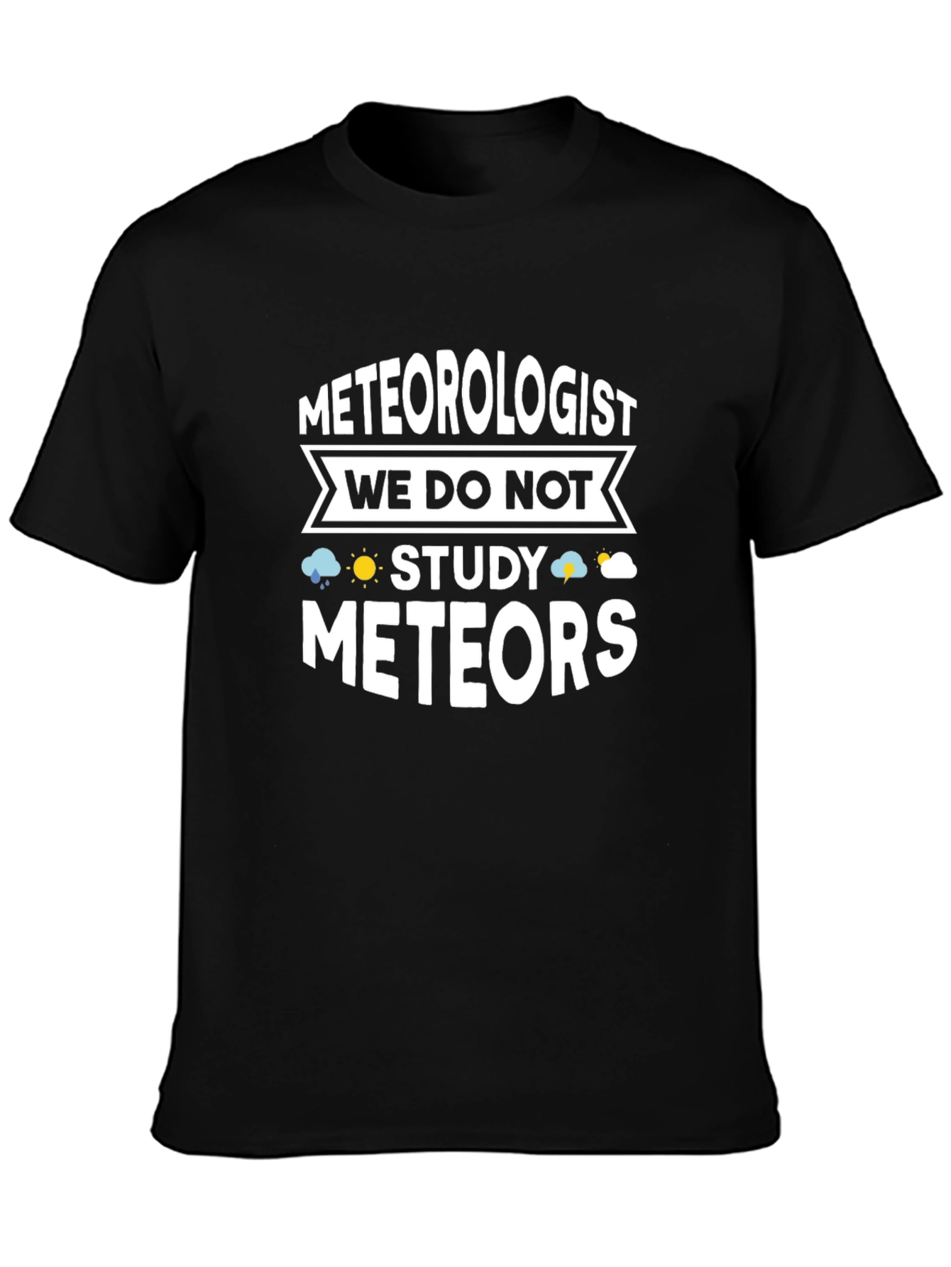 Black Meteorologist Study Funny T-Shirt view 3