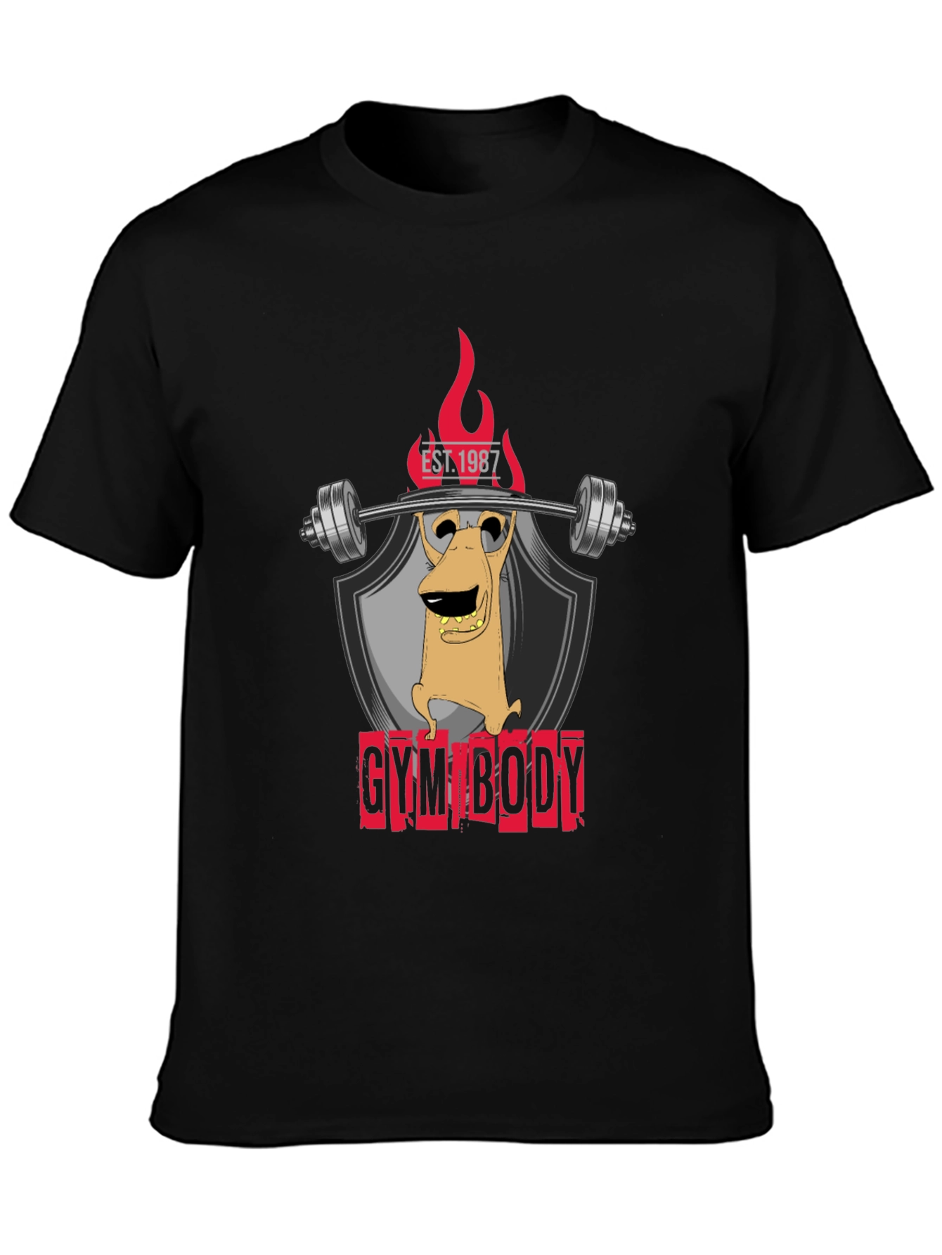 Black Gym Body Graphic Tee view 3