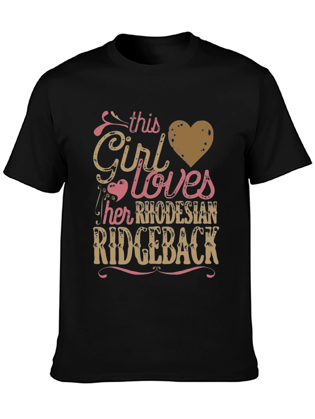 Black Rhodesian Ridgeback Lover T-Shirt - Girl's Best Friend Tee view 3