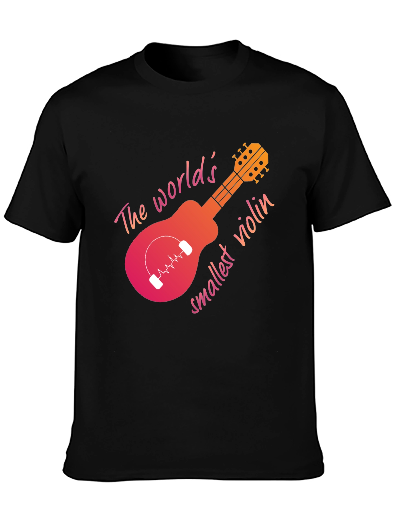 Black World's Smallest Violin Graphic Tee - Black view 3