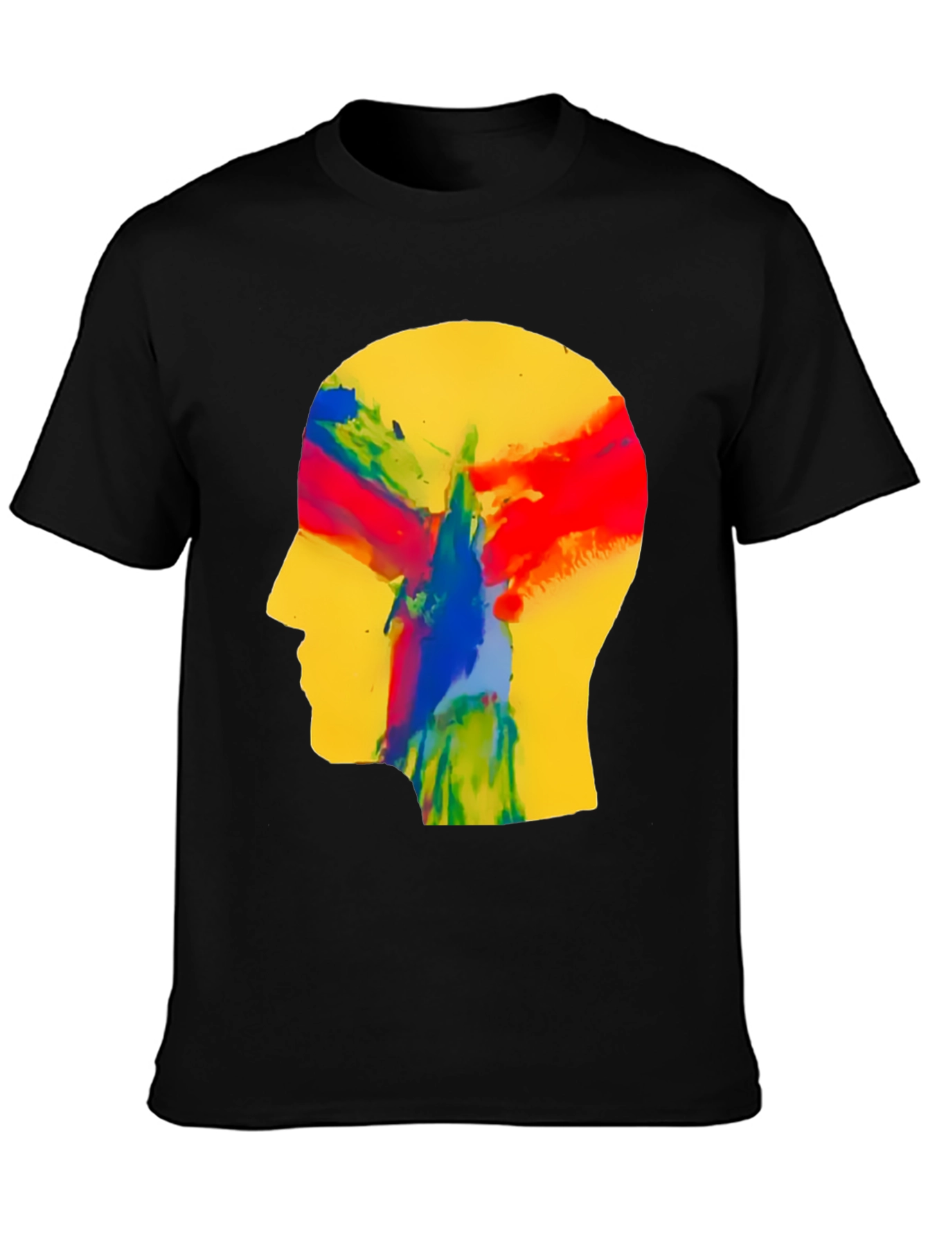 Black Abstract Mind T-Shirt - Artistic Expression view 3