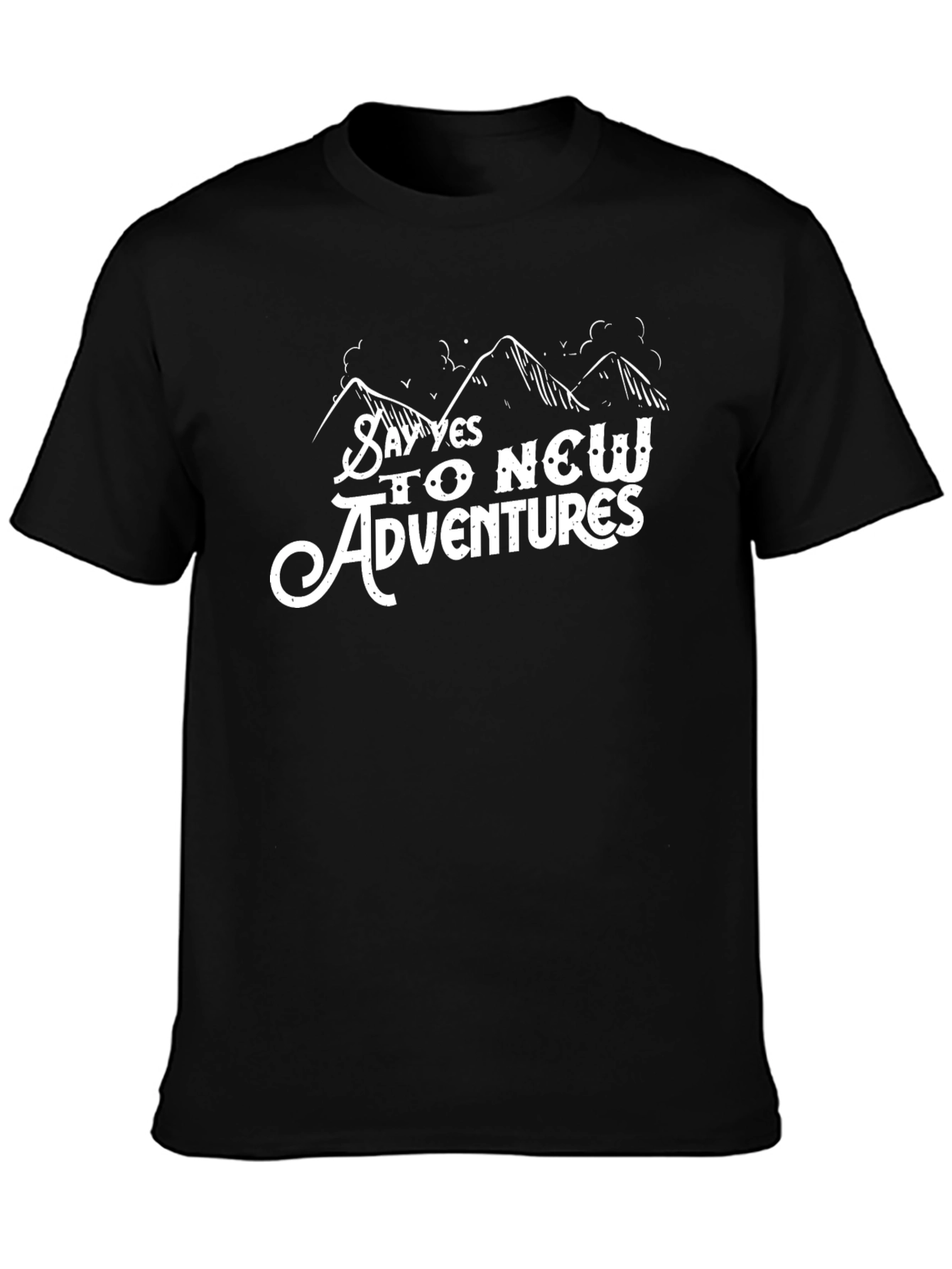 Black Say Yes to New Adventures Graphic Tee - Black view 3