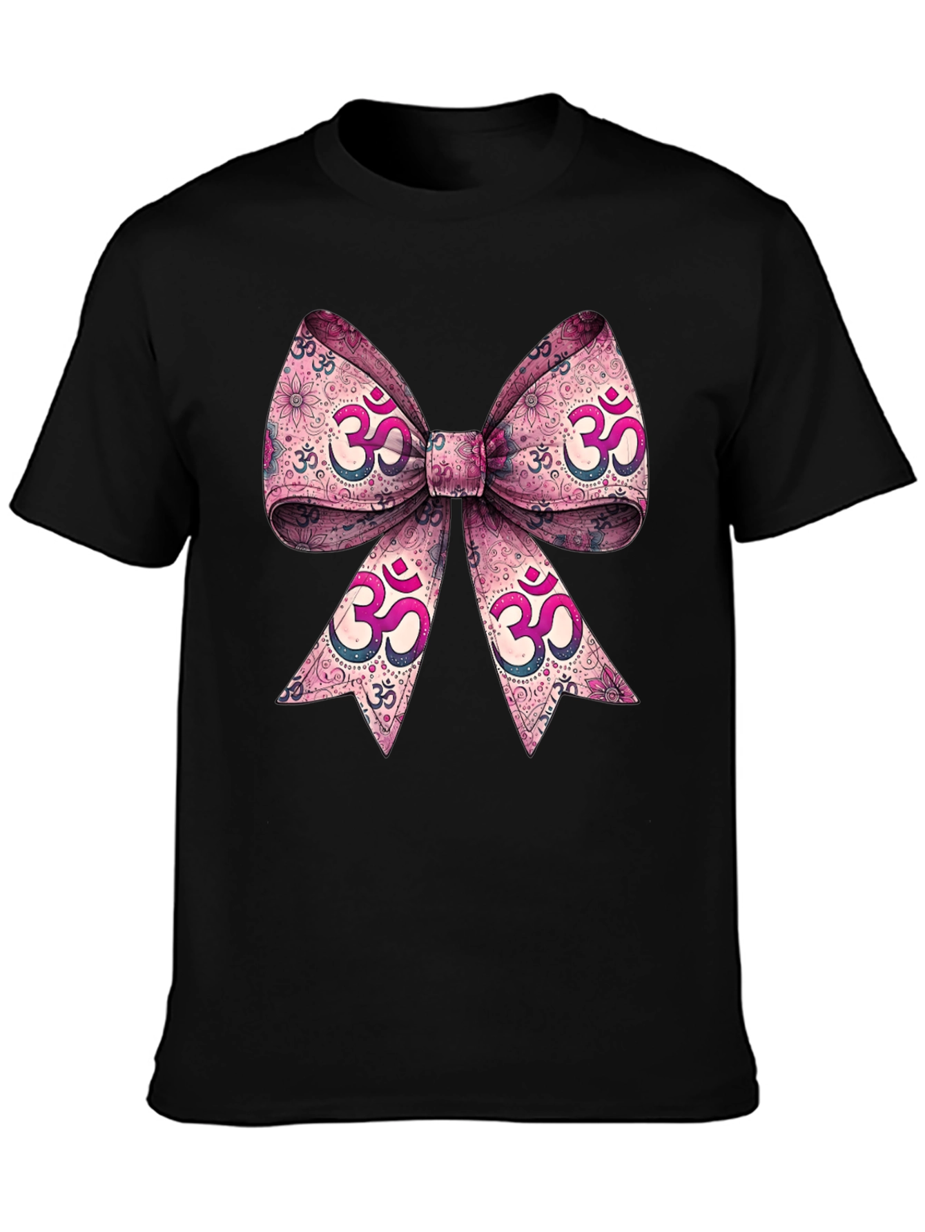 Black Om Symbol Bow T-Shirt view 3