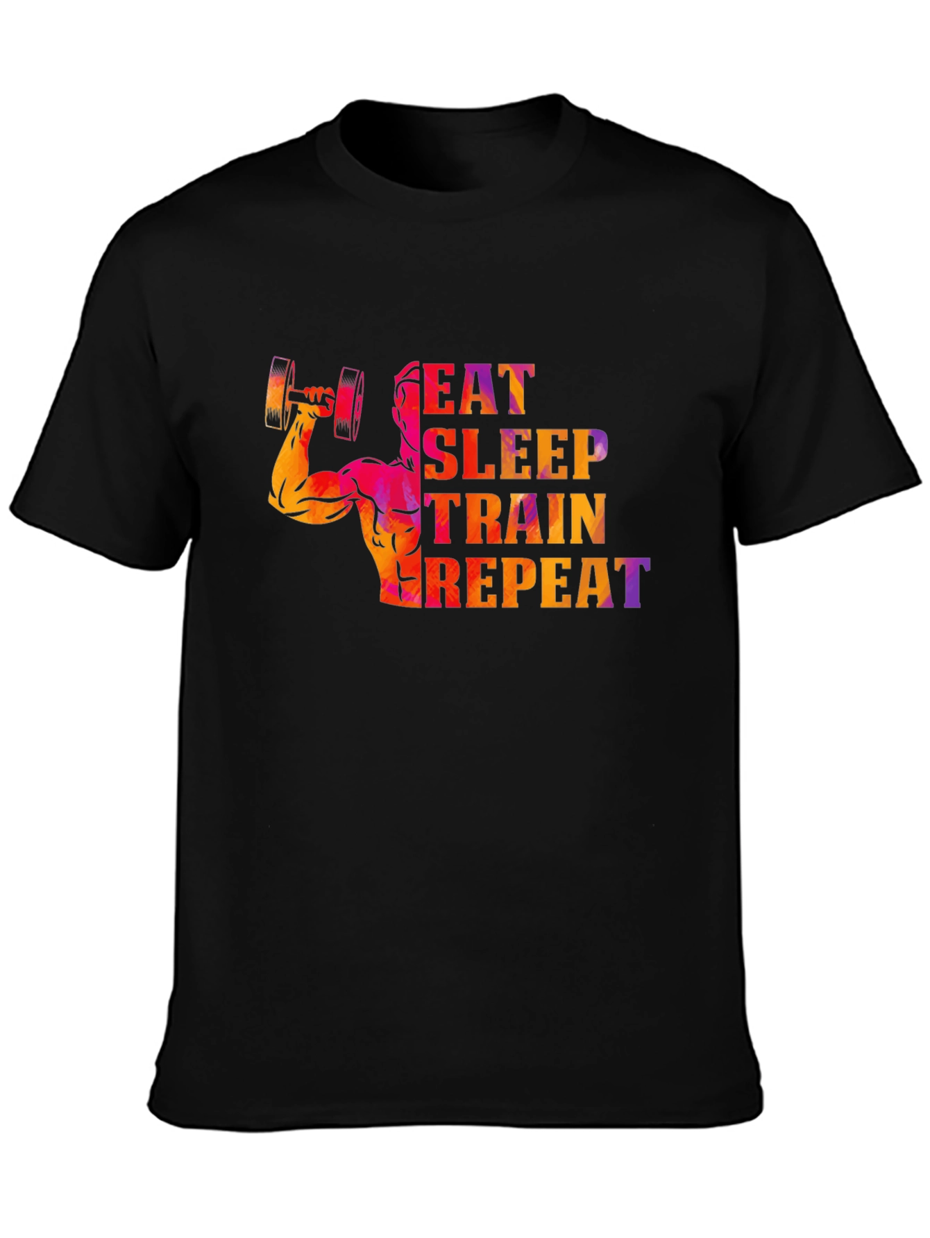 Eat Sleep Train Repeat Fitness T-Shirt - 3