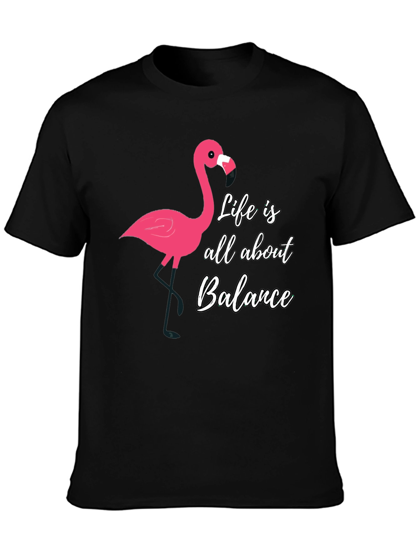 Black Life Balance Flamingo Graphic Tee - Men's view 3