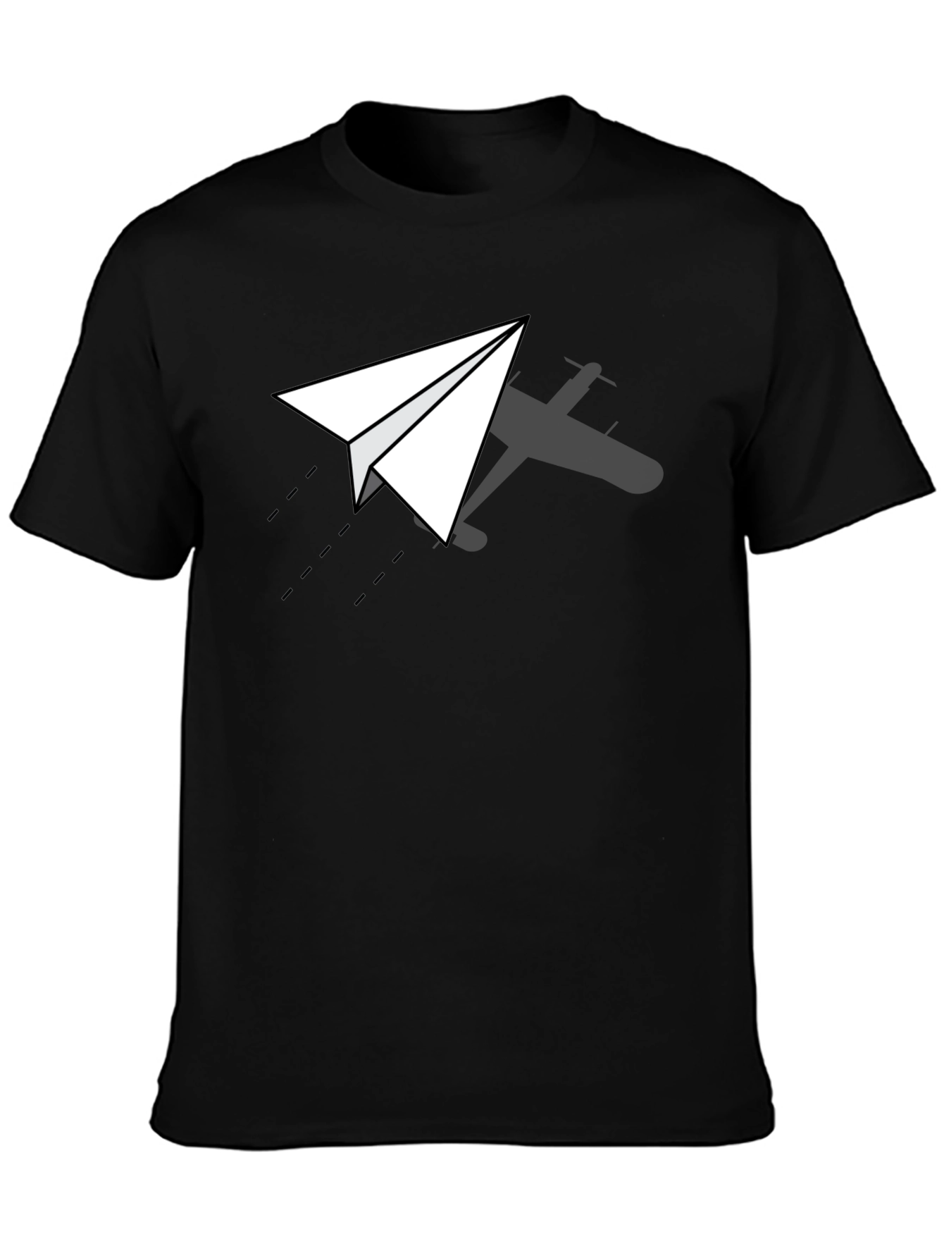 Paper Airplane Graphic Tee - Black T-Shirt - 3