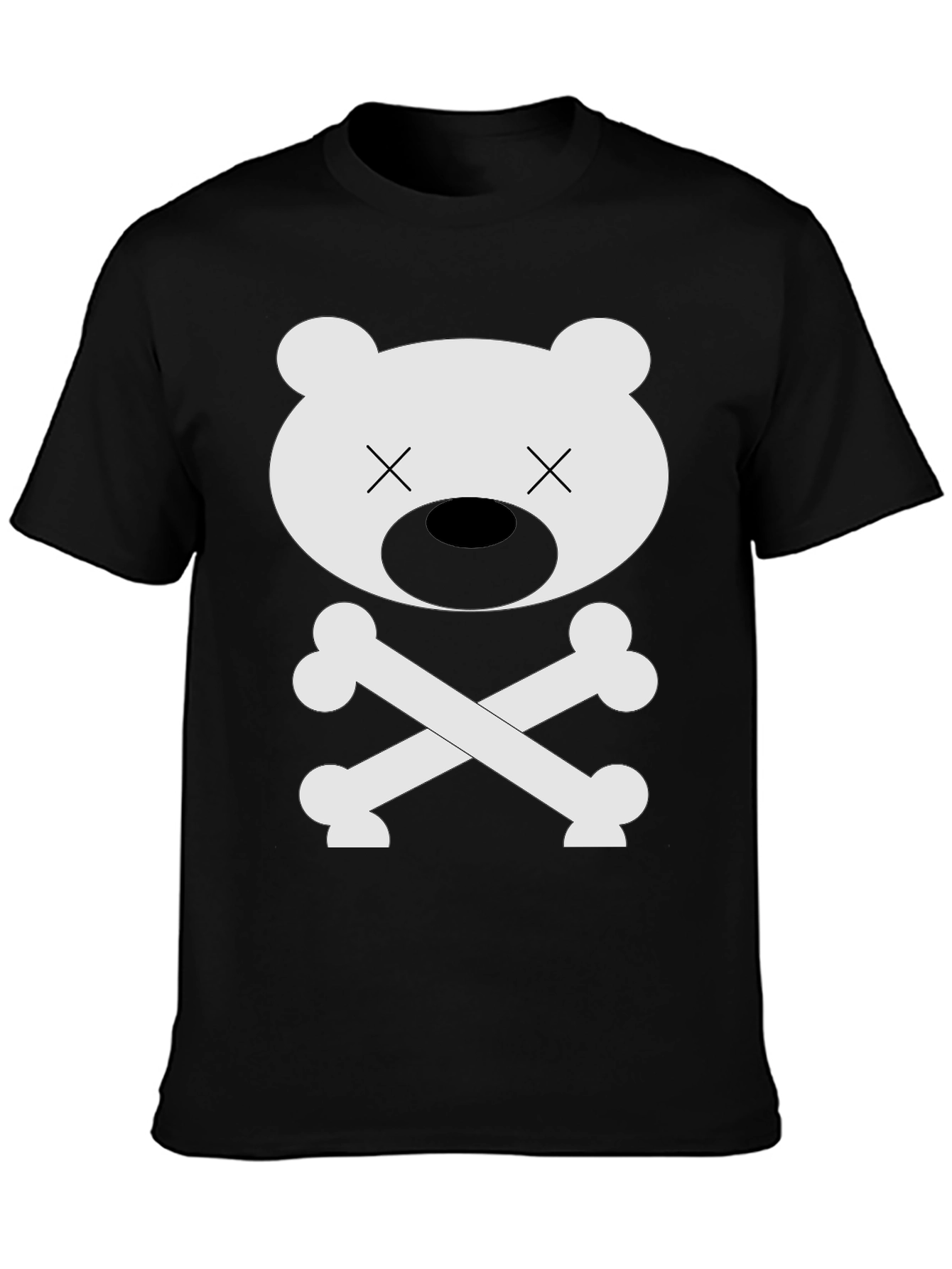 Black Bear Bones Graphic T-Shirt - Men's Crew Neck view 3