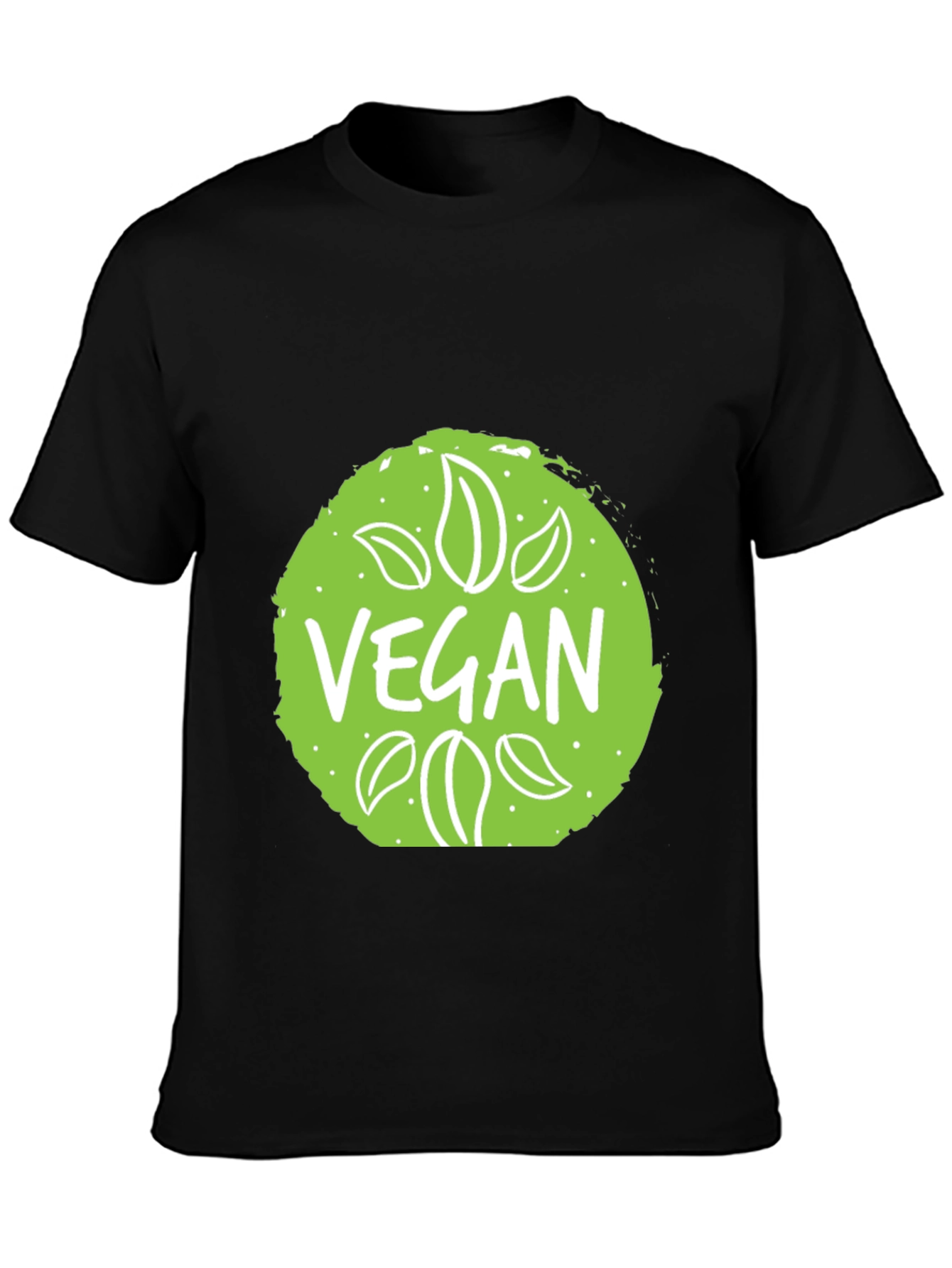 Black Vegan Graphic Tee - Unisex Soft Cotton Blend T-Shirt view 3
