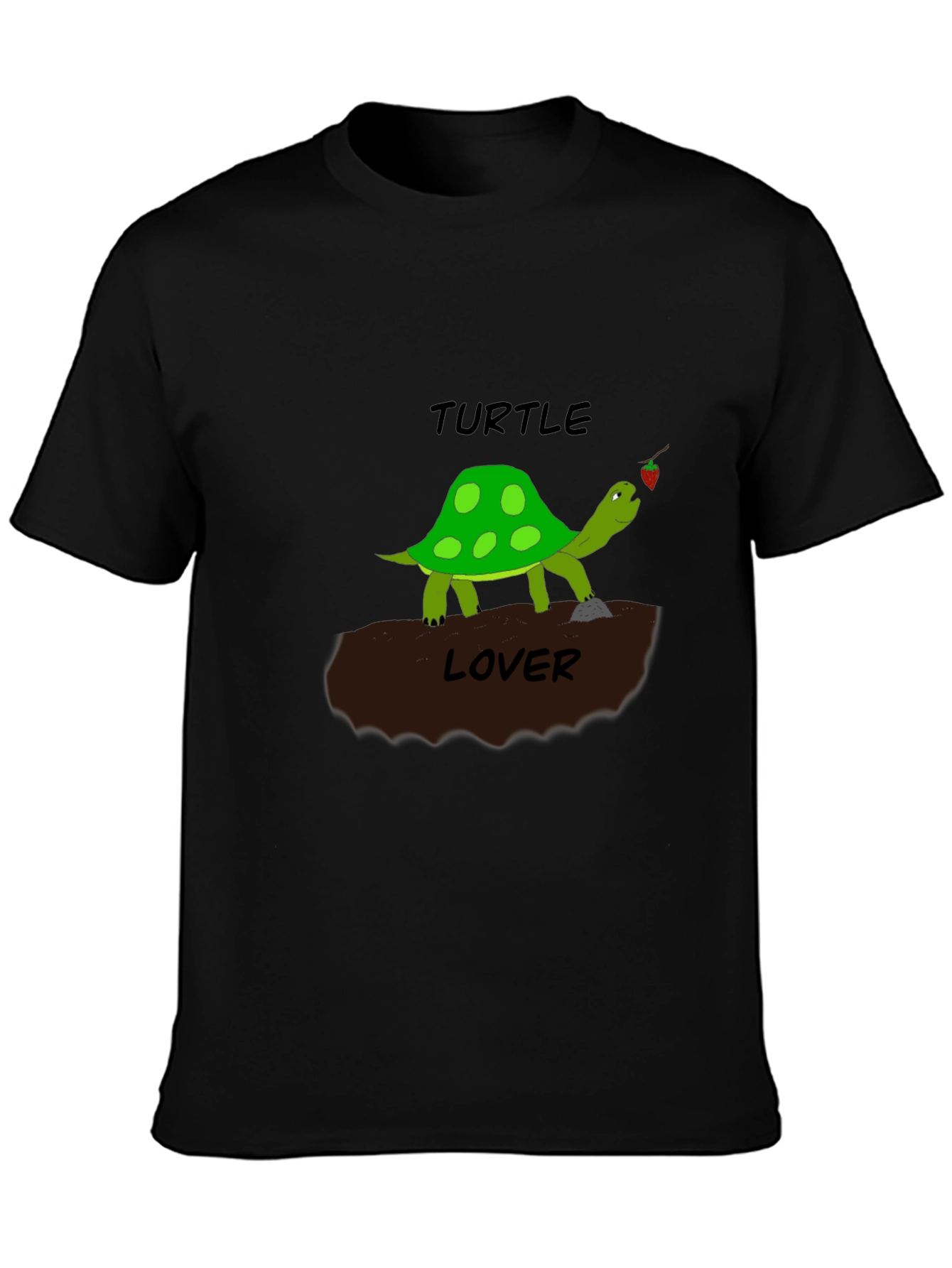 Black Turtle Lover Graphic T-Shirt view 3