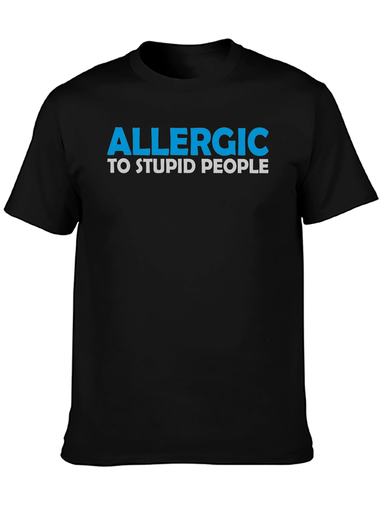 Black Allergic to Stupid People Graphic Tee view 3