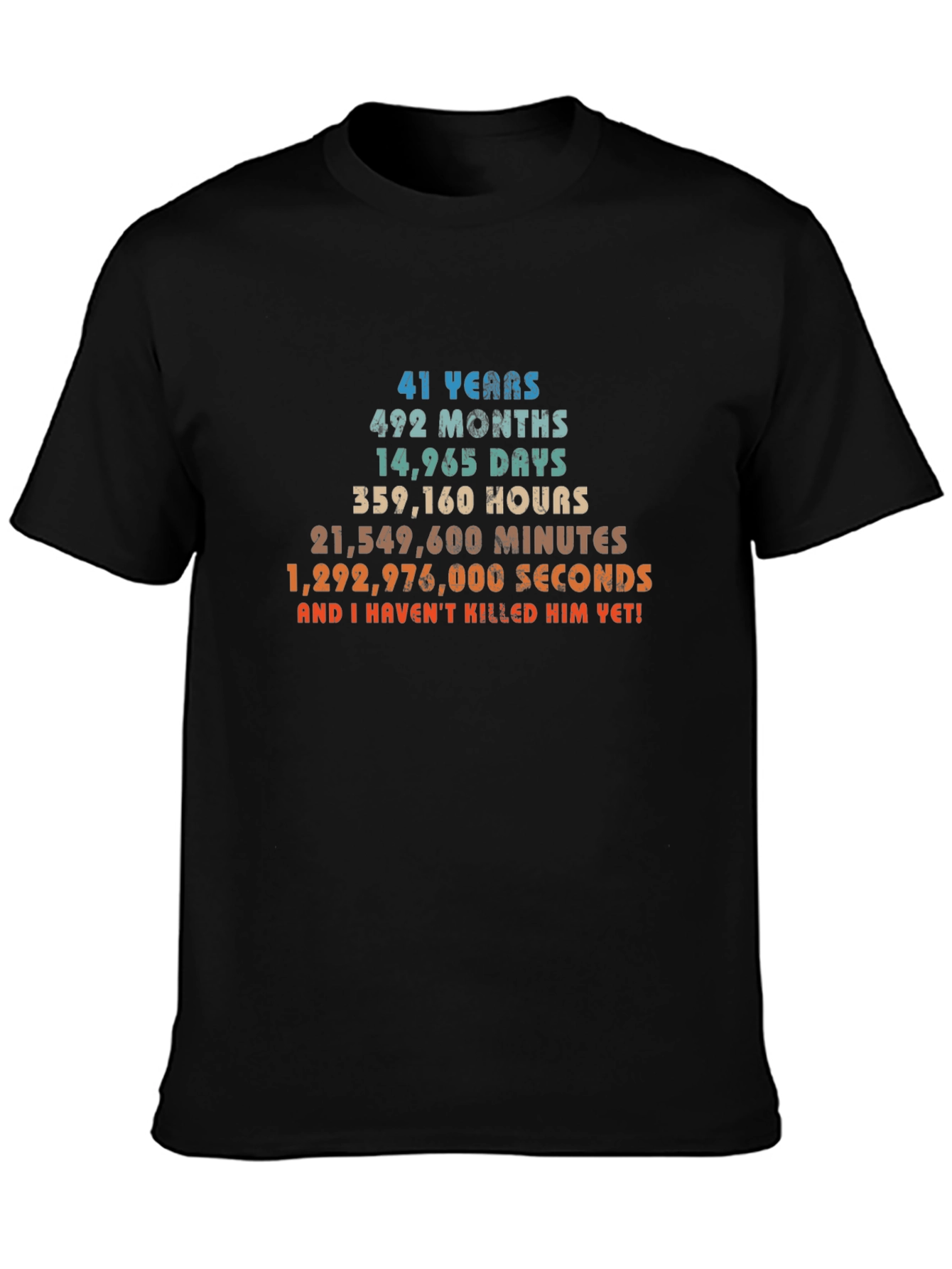 Black Funny 41st Birthday T-Shirt Gift Idea view 3