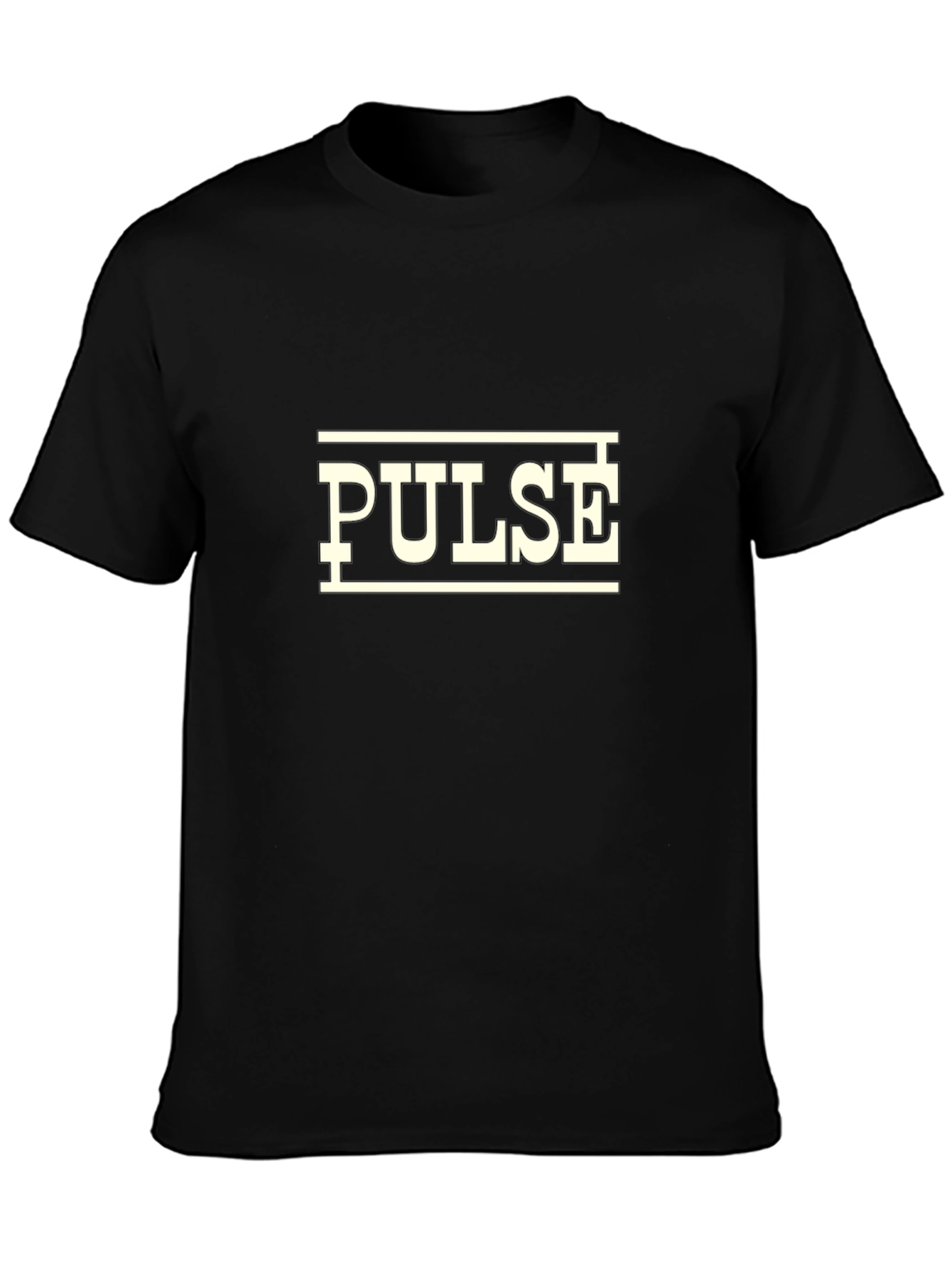 Black Pulse Graphic T-Shirt - Black Cotton Tee view 3