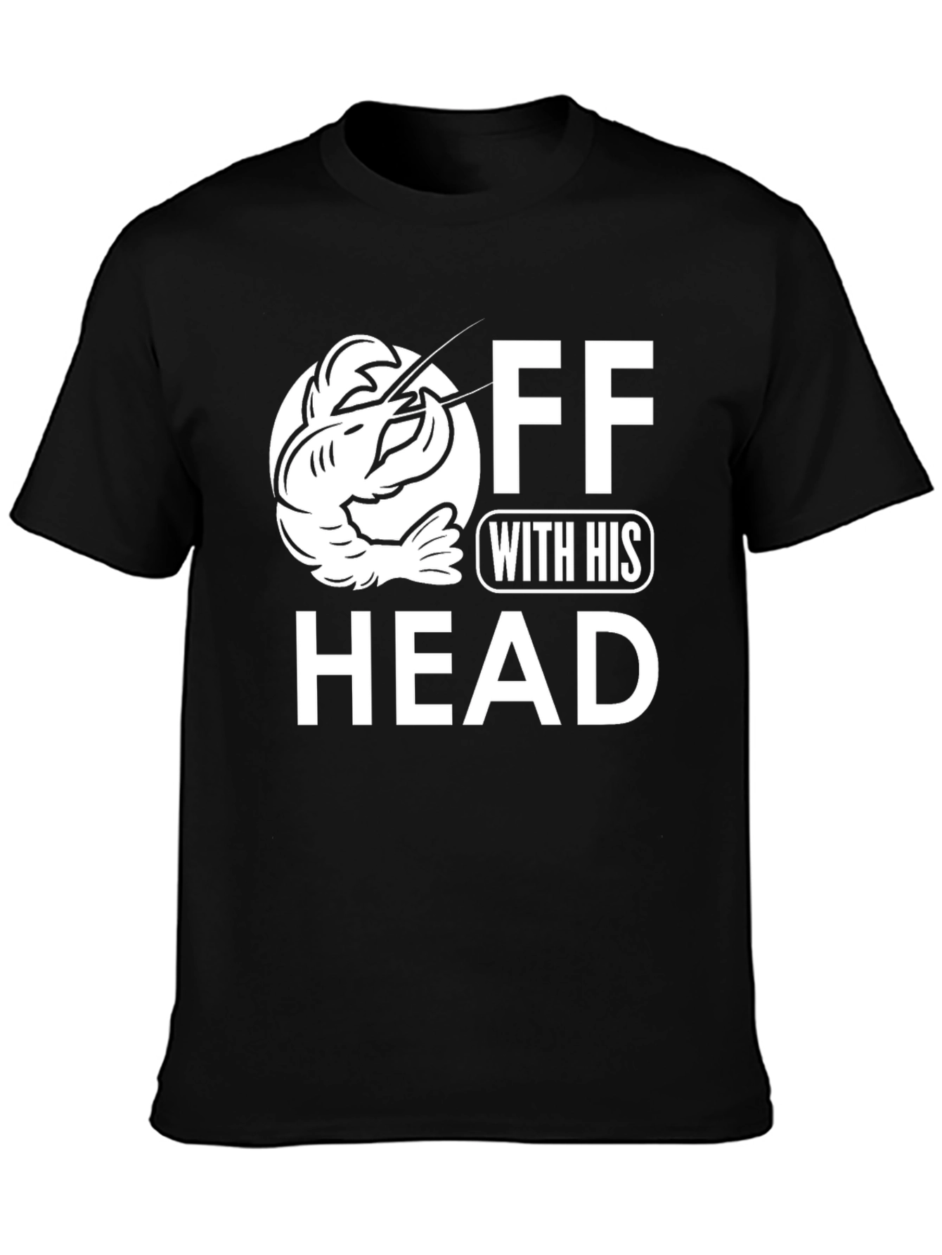 Black Off With His Head Crawfish T-Shirt view 3