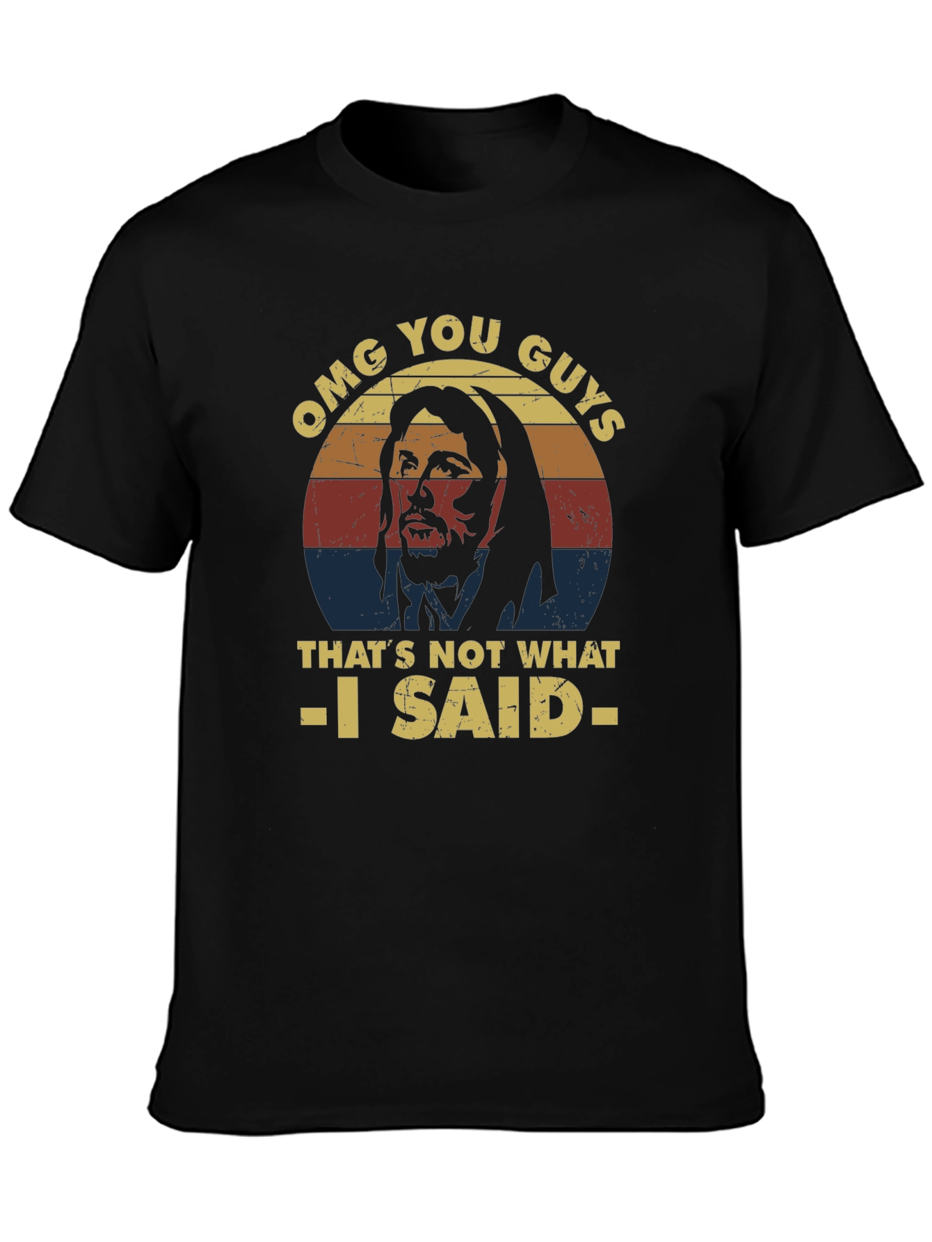 Black OMG You Guys T-Shirt - Funny Jesus Graphic Tee view 3