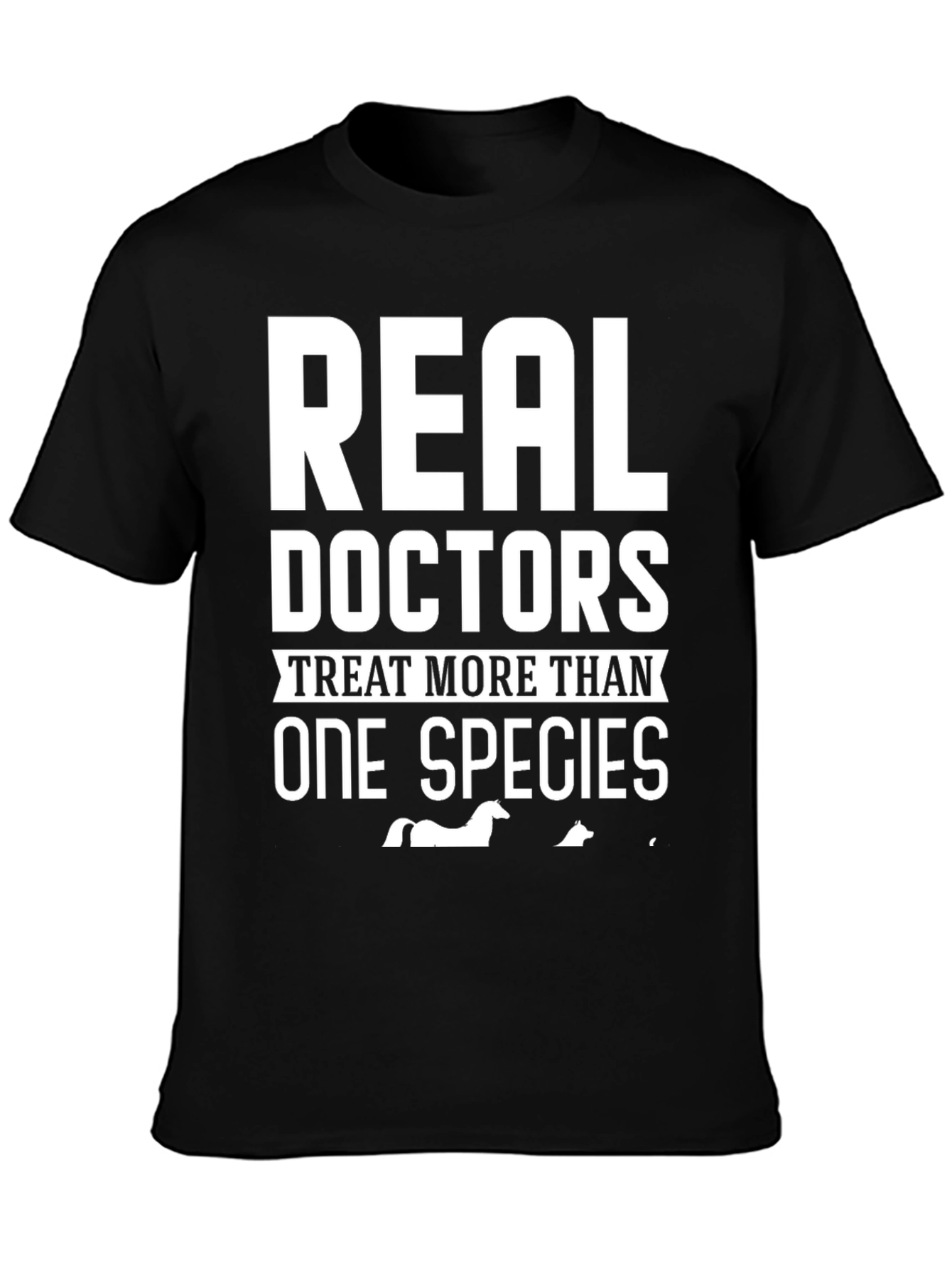 Black Real Doctors Treat More Than One Species T-Shirt view 3