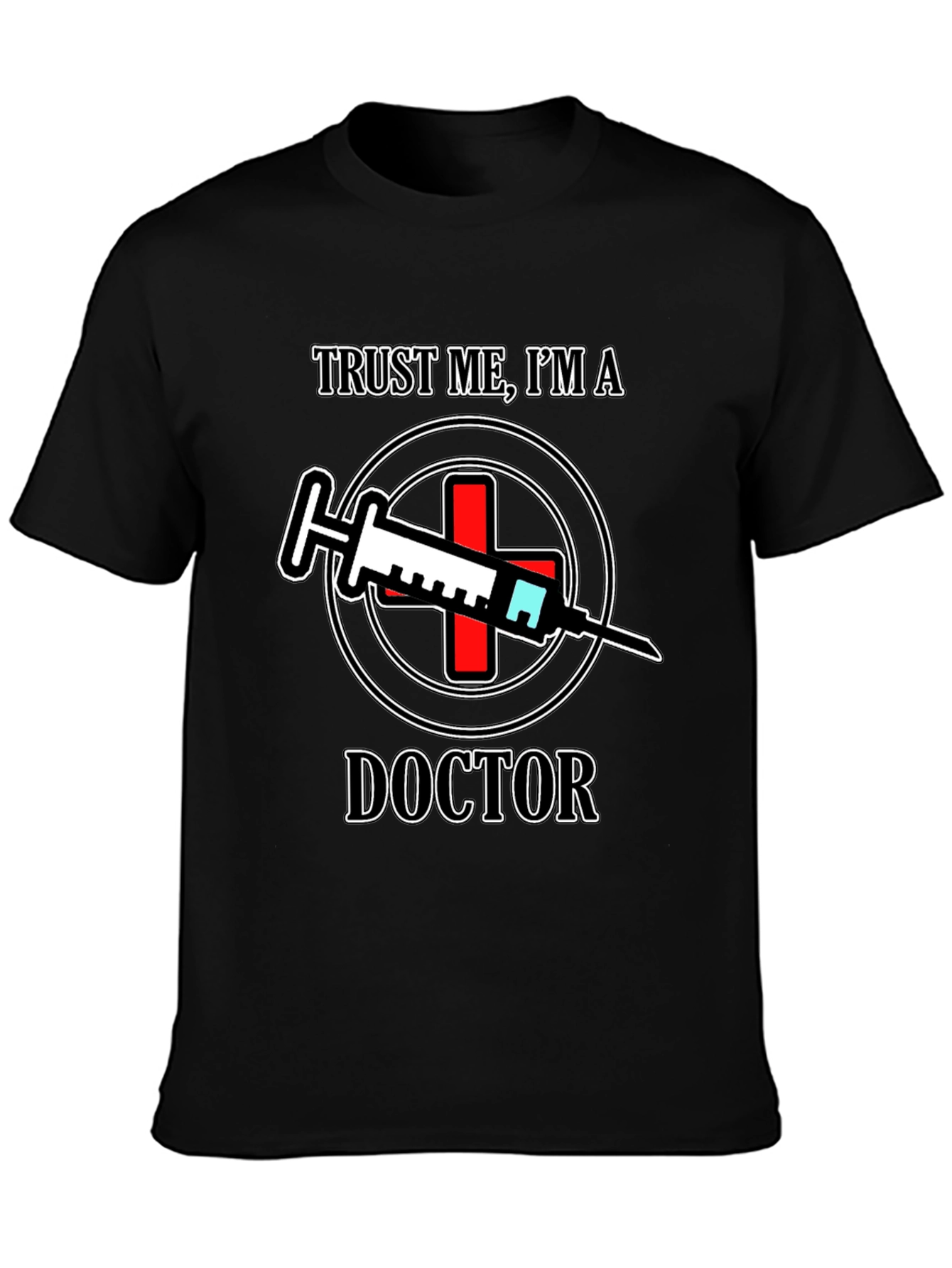 Black Trust Me I'm A Doctor T-Shirt view 3