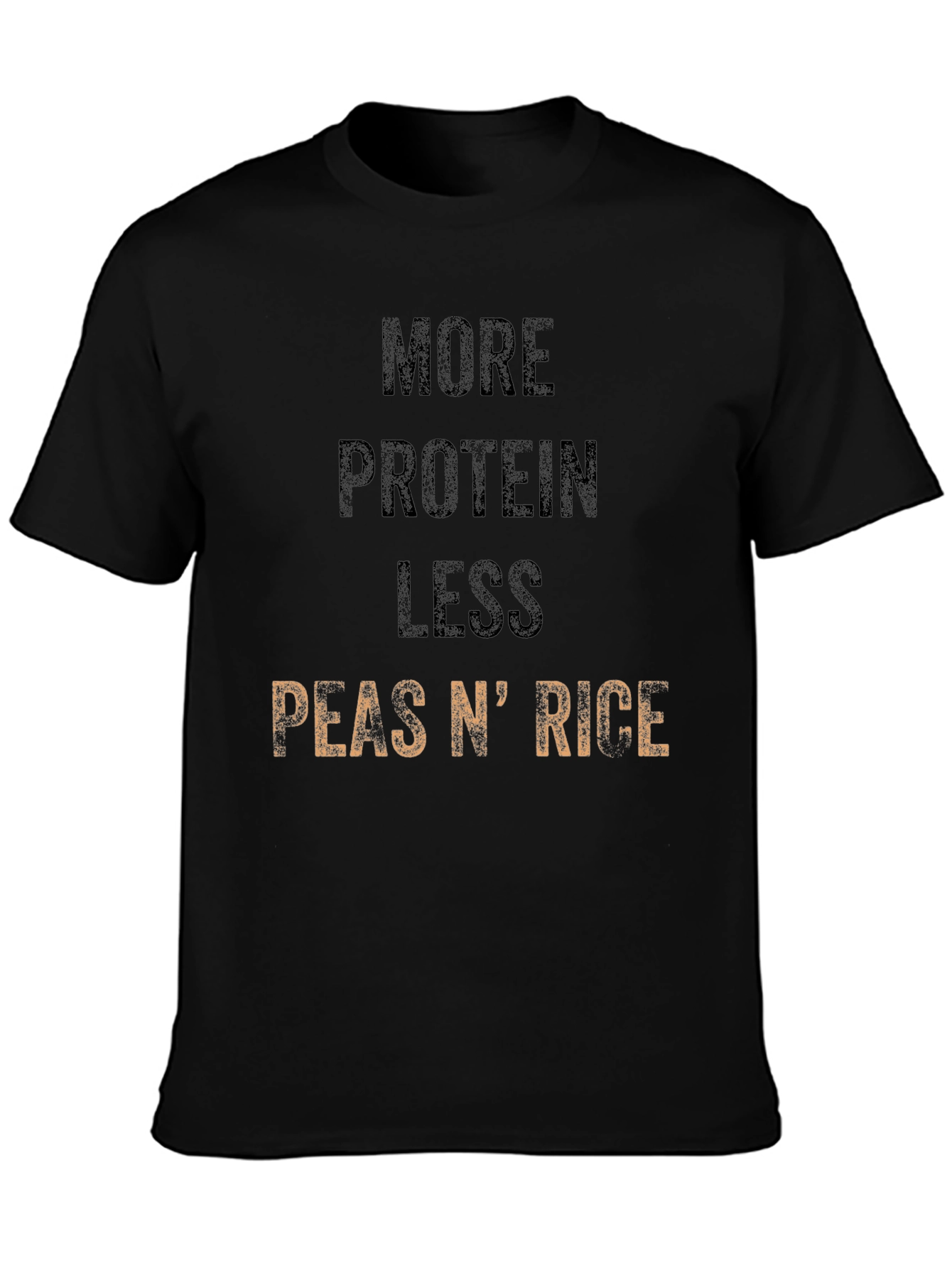 Black More Protein Less Peas N' Rice Graphic Tee view 3