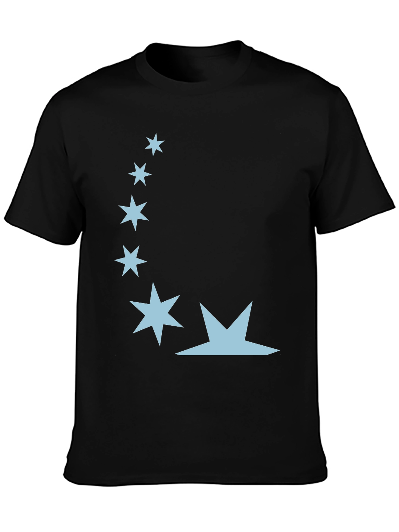 Black Celestial Star Graphic Tee - Soft Cotton Blend view 3
