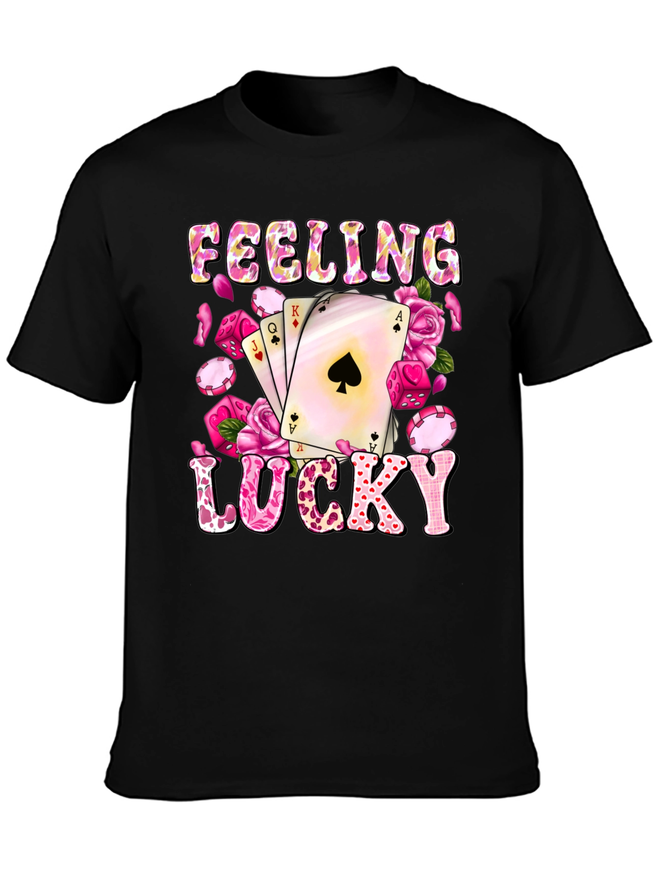 Feeling Lucky Poker Card Graphic Tee - 3
