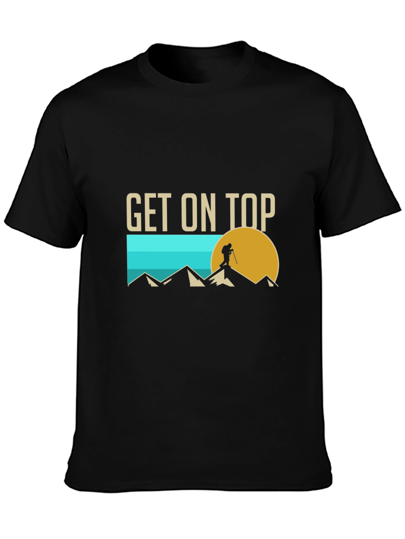 Black Get On Top Hiking Graphic Tee view 3