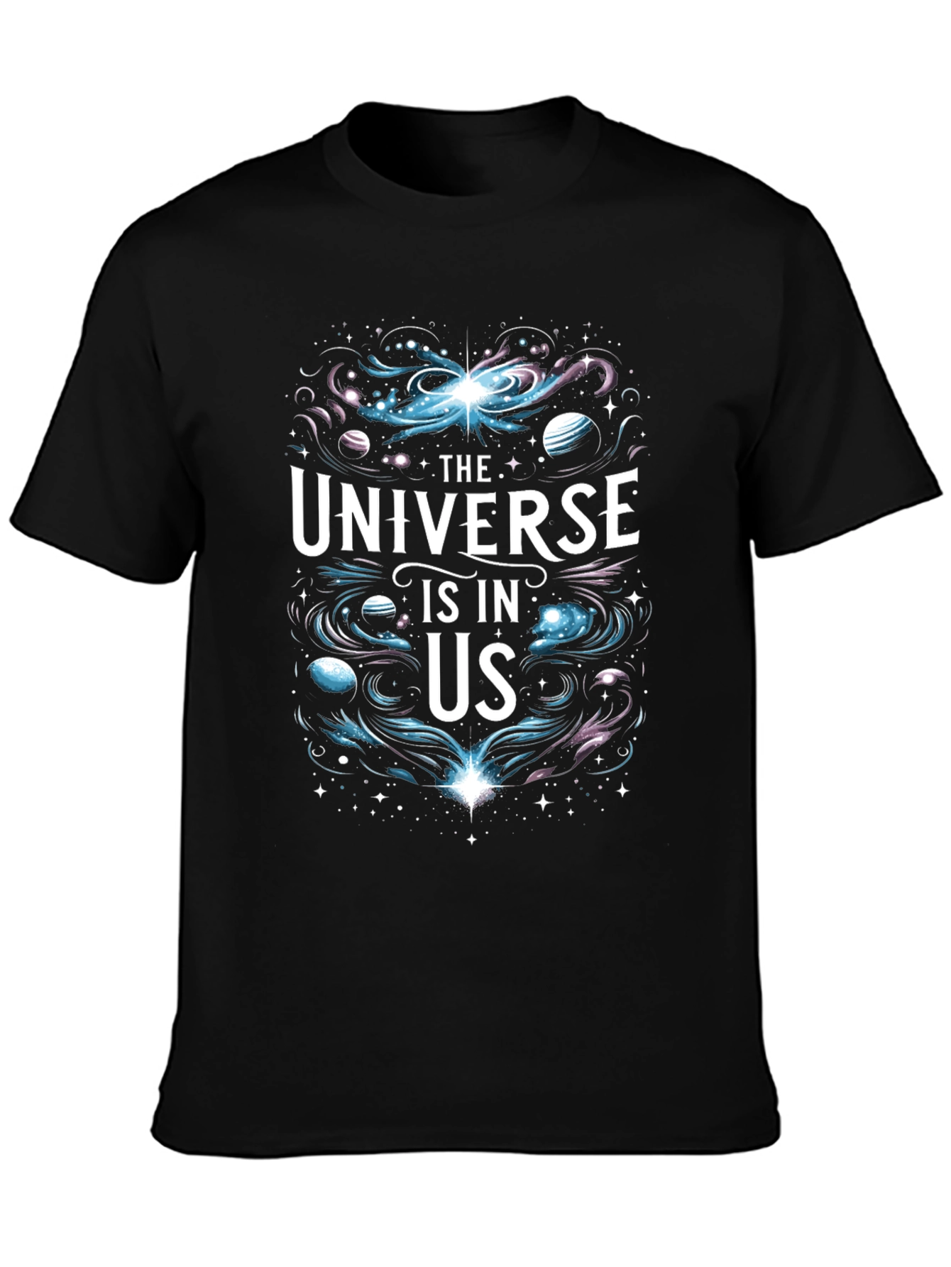 Black Universe Is In Us Graphic T-Shirt view 3