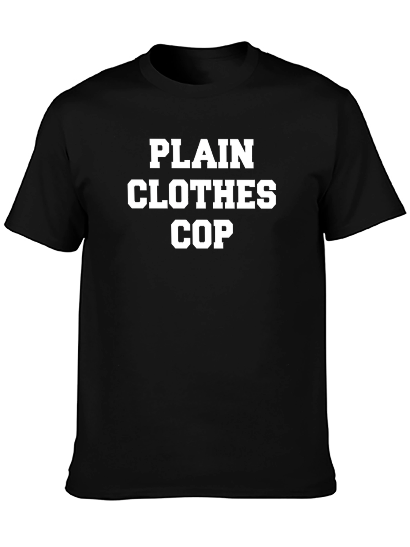 Black Plain Clothes Cop T-Shirt view 3