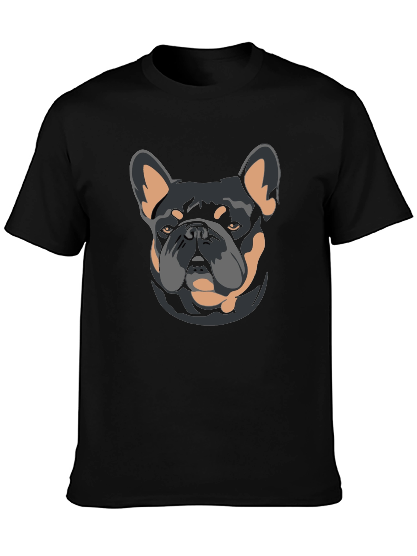 Black Black Dog Graphic T-Shirt - French Bulldog Design view 3