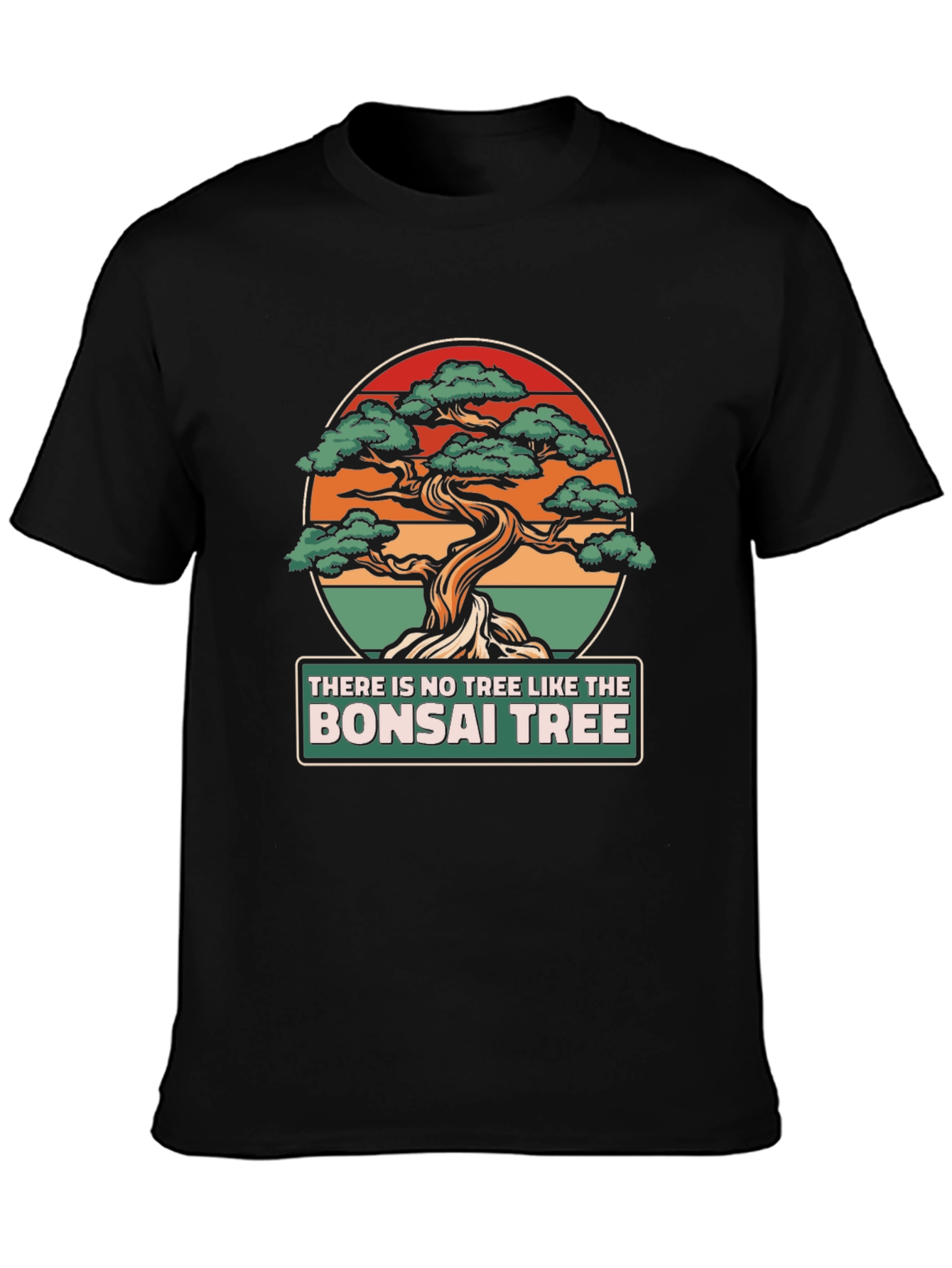 Black Bonsai Tree Graphic T-Shirt - Unique Design view 3