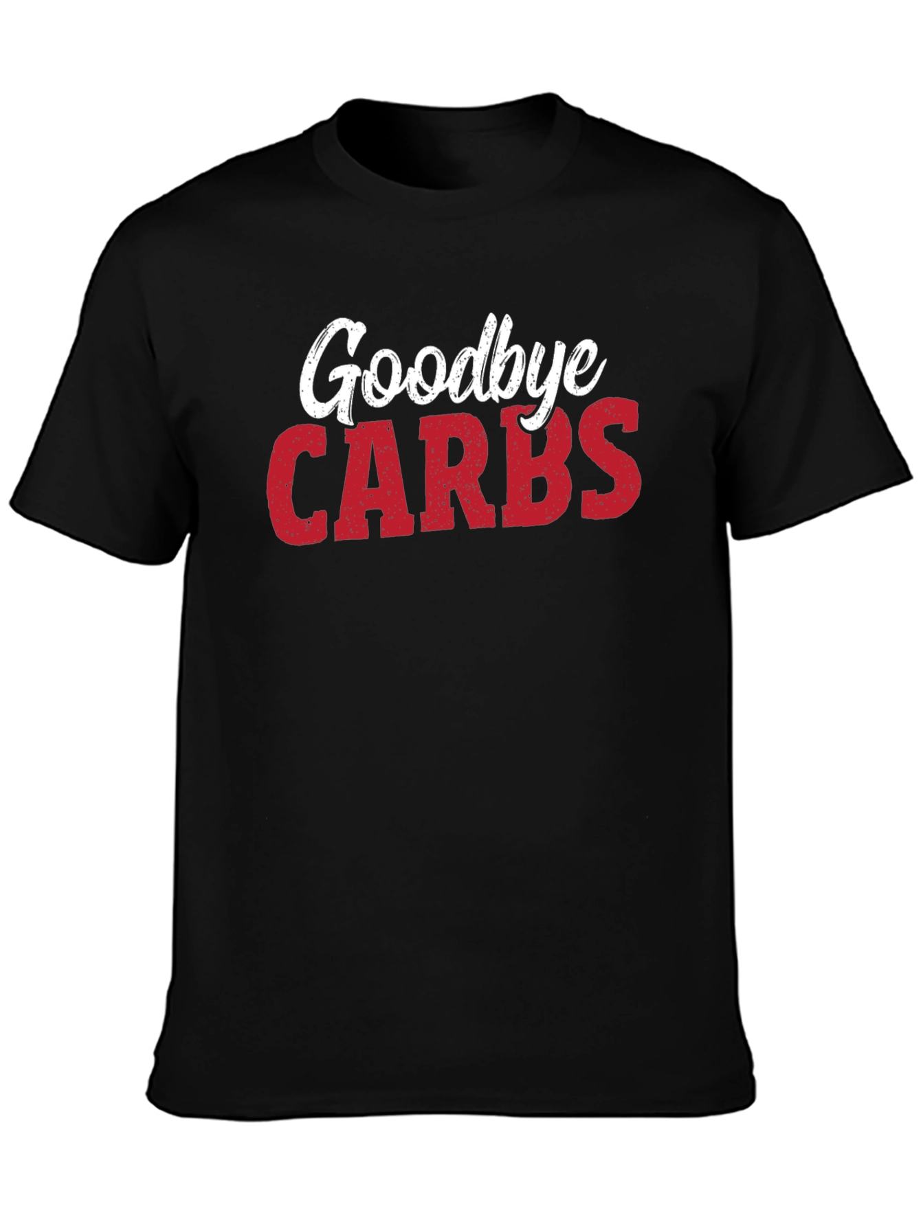 Black Goodbye Carbs T-Shirt - Funny Diet Tee view 3