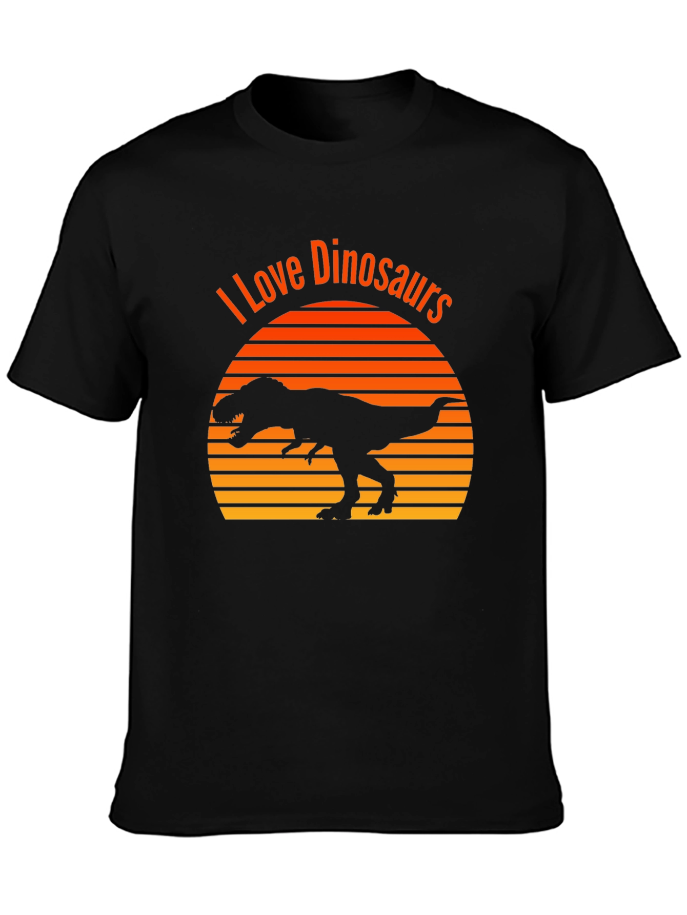 Black I Love Dinosaurs Graphic Tee view 3
