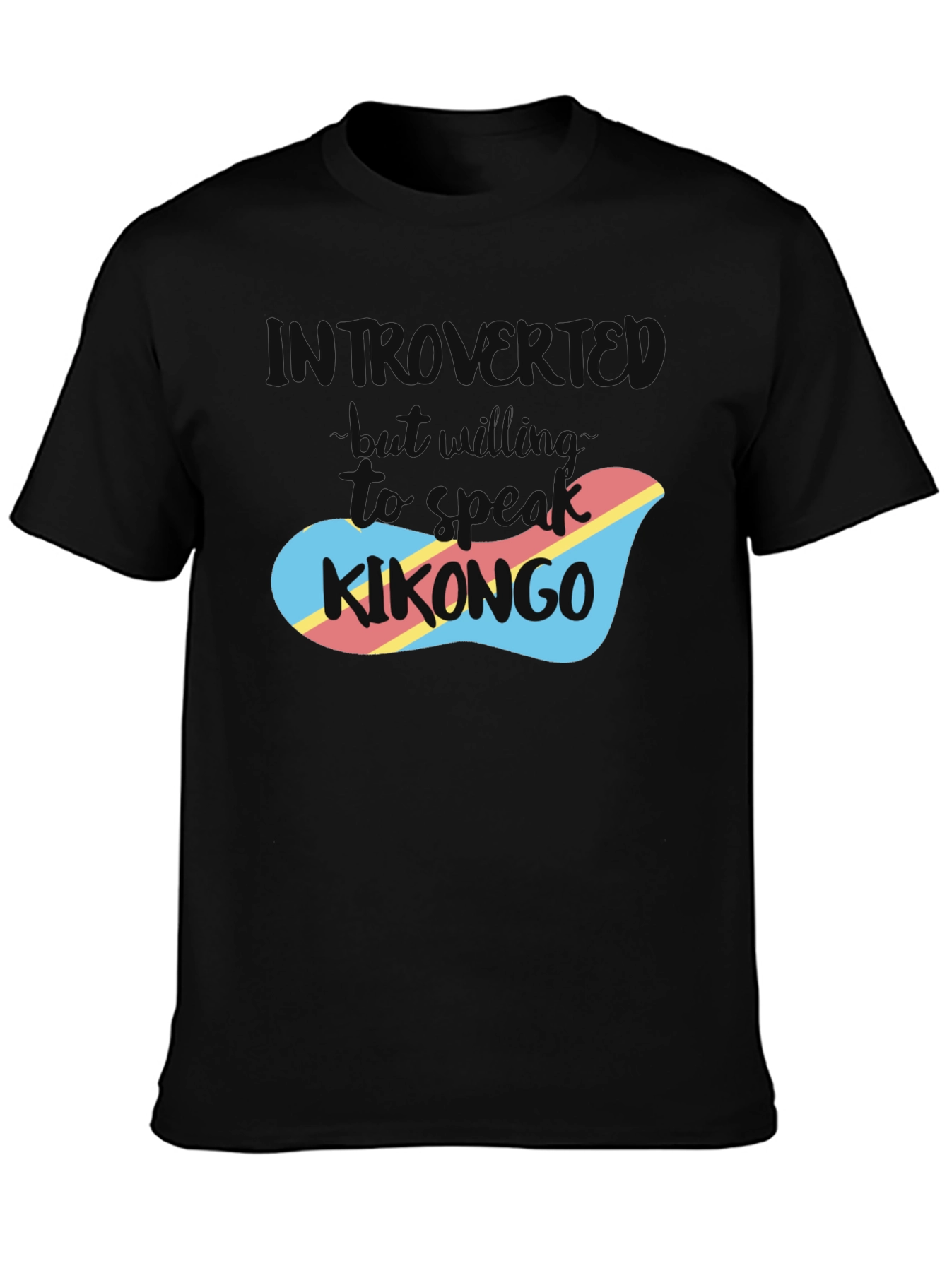 Black Introvert Kikongo T-Shirt view 3