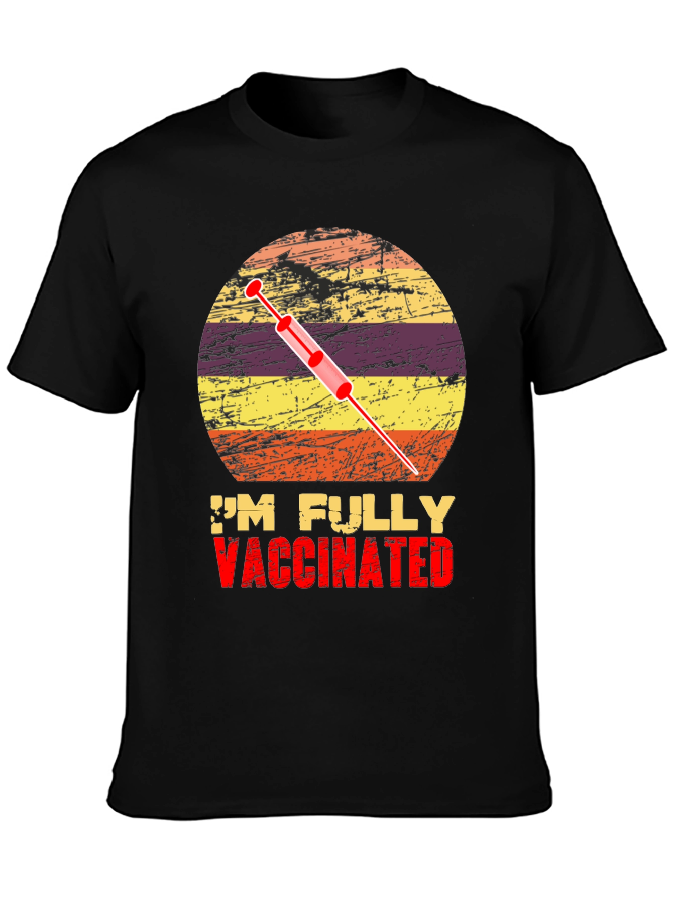 Black Fully Vaccinated Graphic Tee view 3