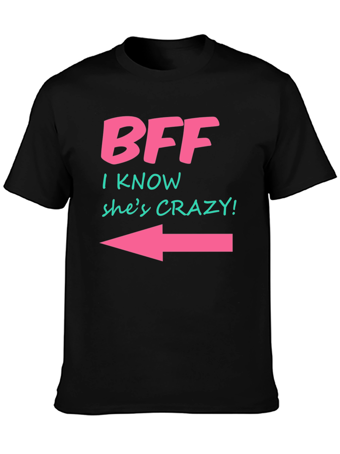 Black BFF Crazy Arrow T-Shirt view 3