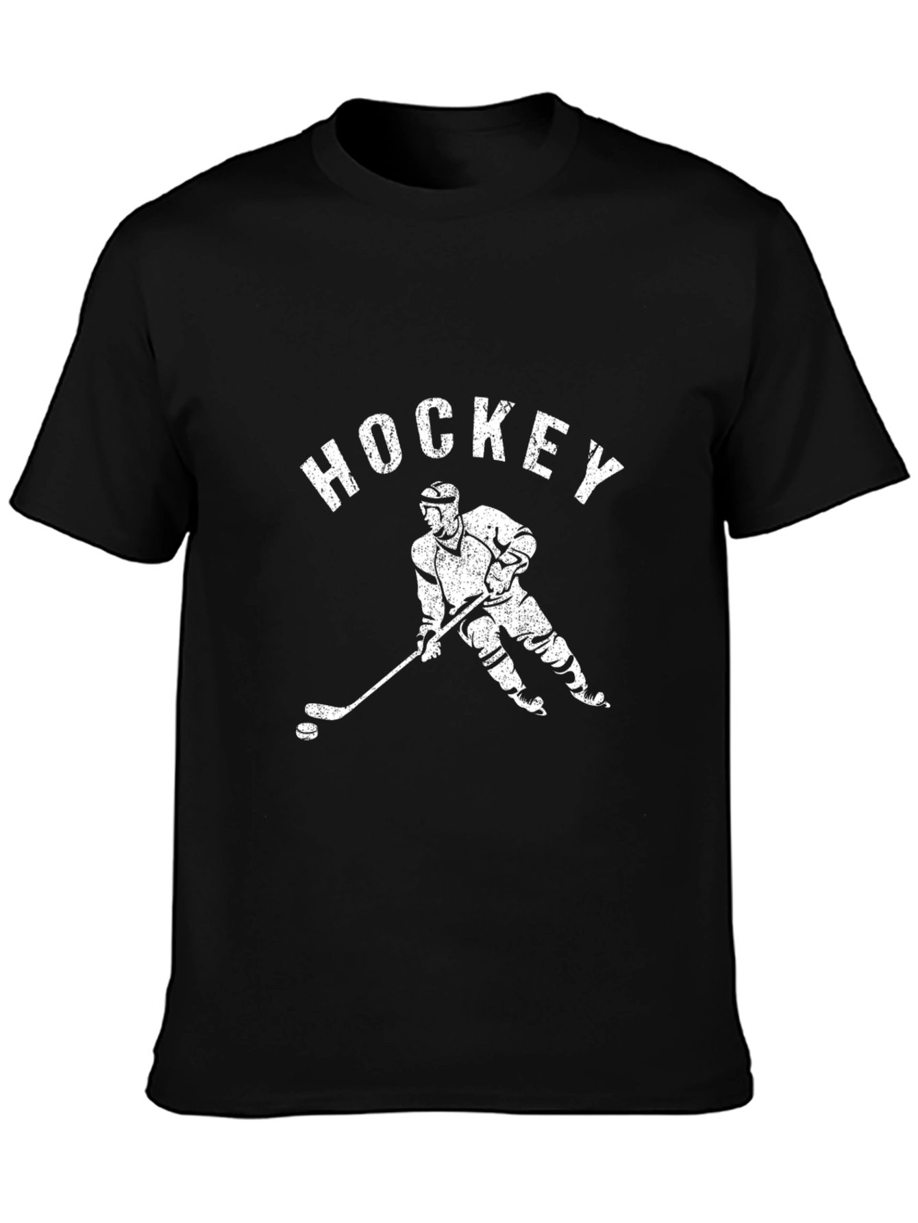 Black Vintage Hockey Graphic T-Shirt view 3