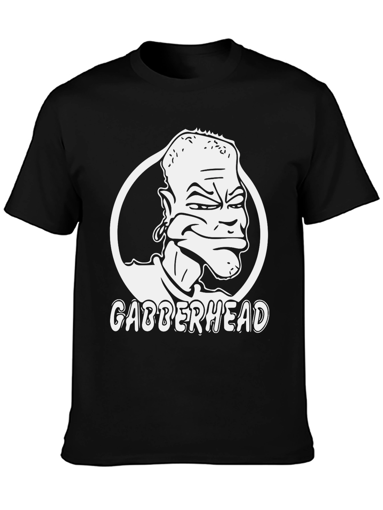 Black Gabberhead Graphic T-Shirt - Black Crew Neck Tee view 3