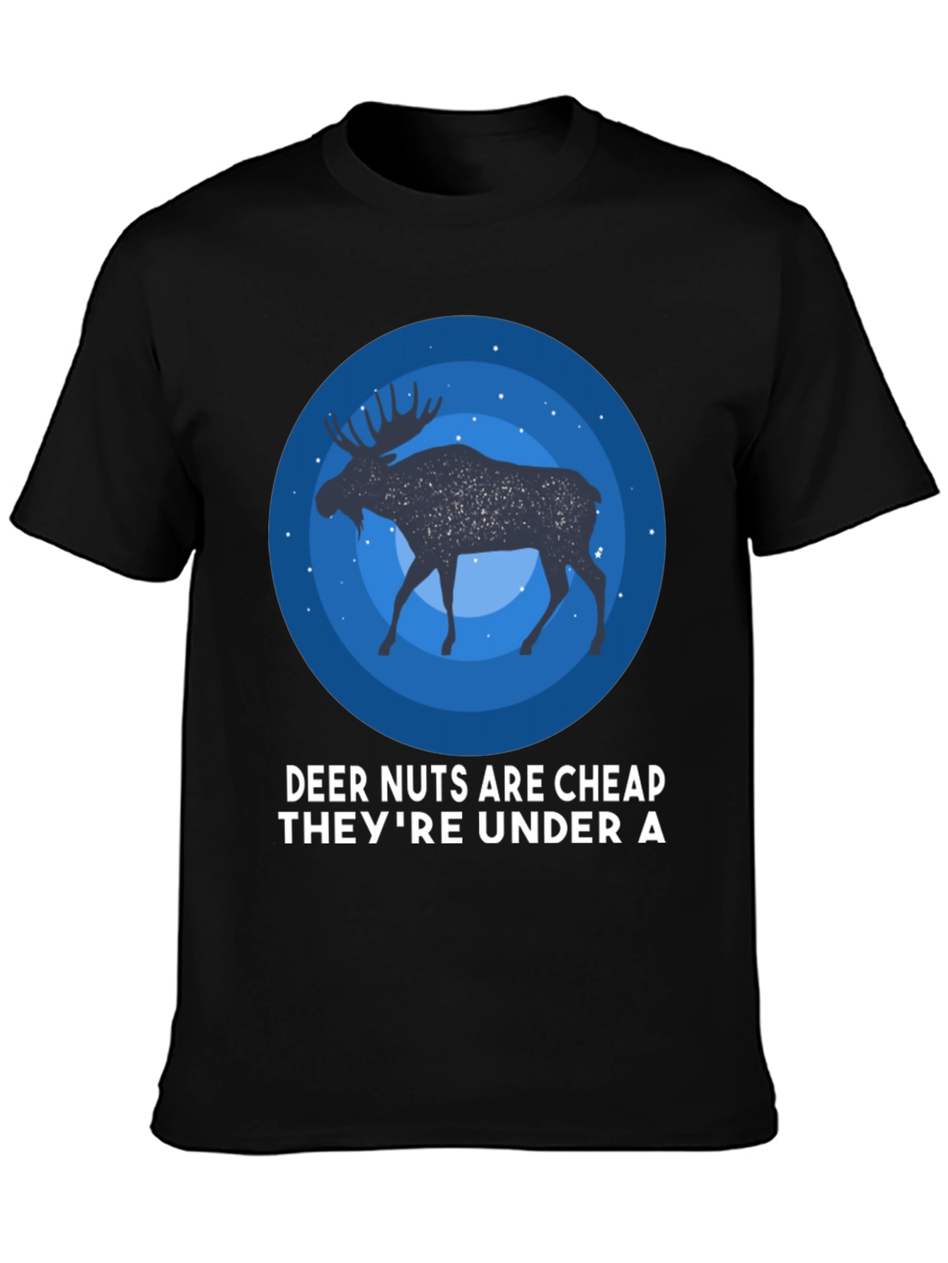 Black Deer Nuts T-Shirt - Funny Graphic Tee for Men view 3