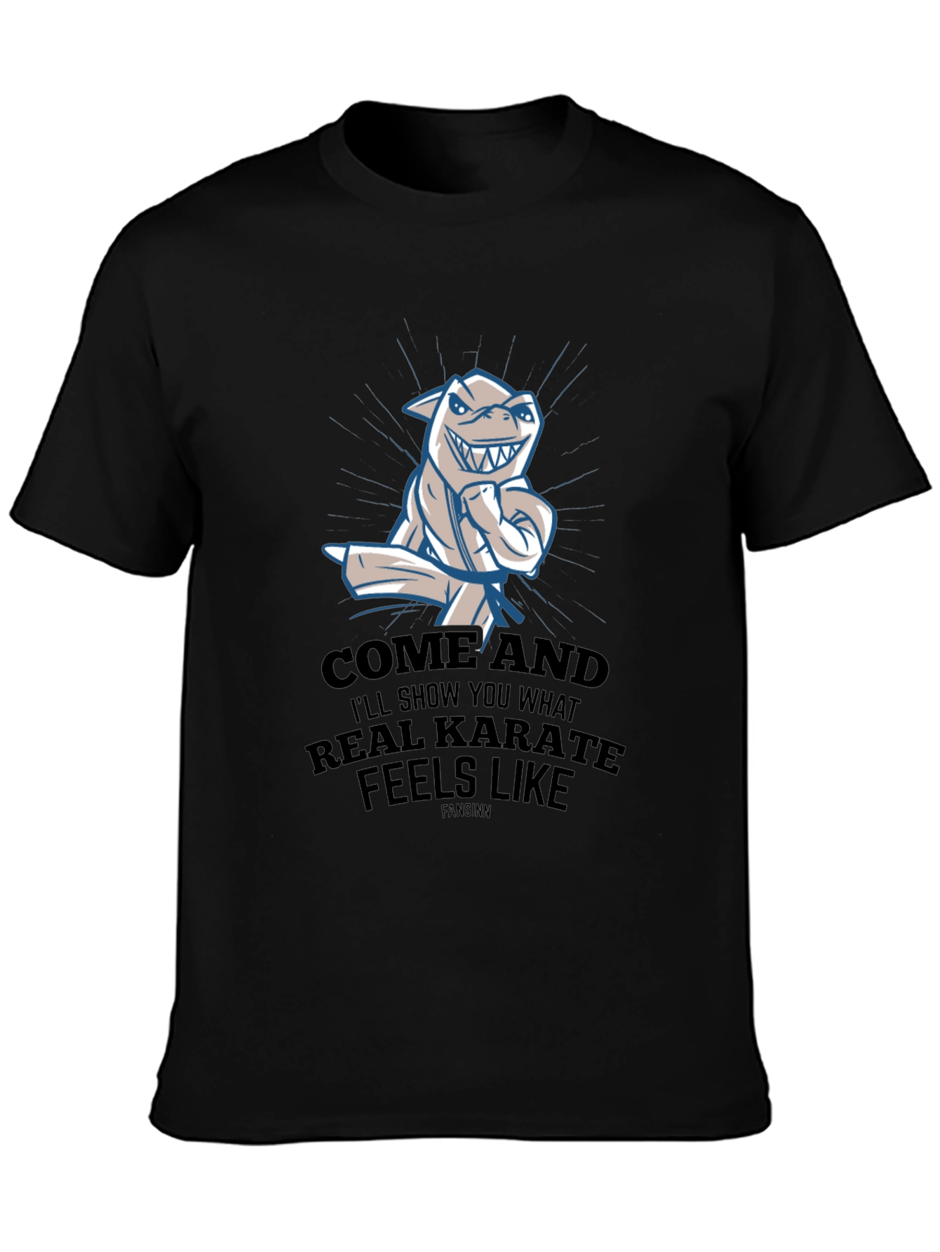 Black Karate Shark T-Shirt - Show Them What Real Karate Feels Like! view 3