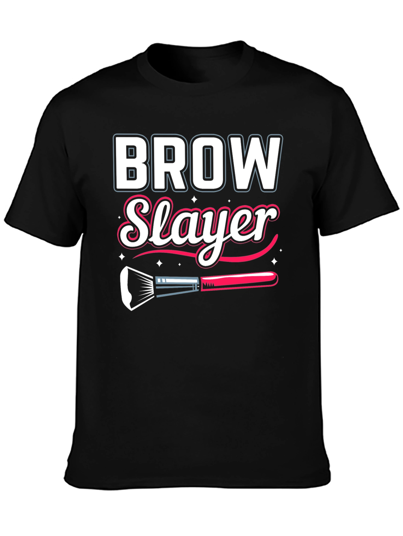 Black Brow Slayer T-Shirt - Makeup Artist Gift view 3