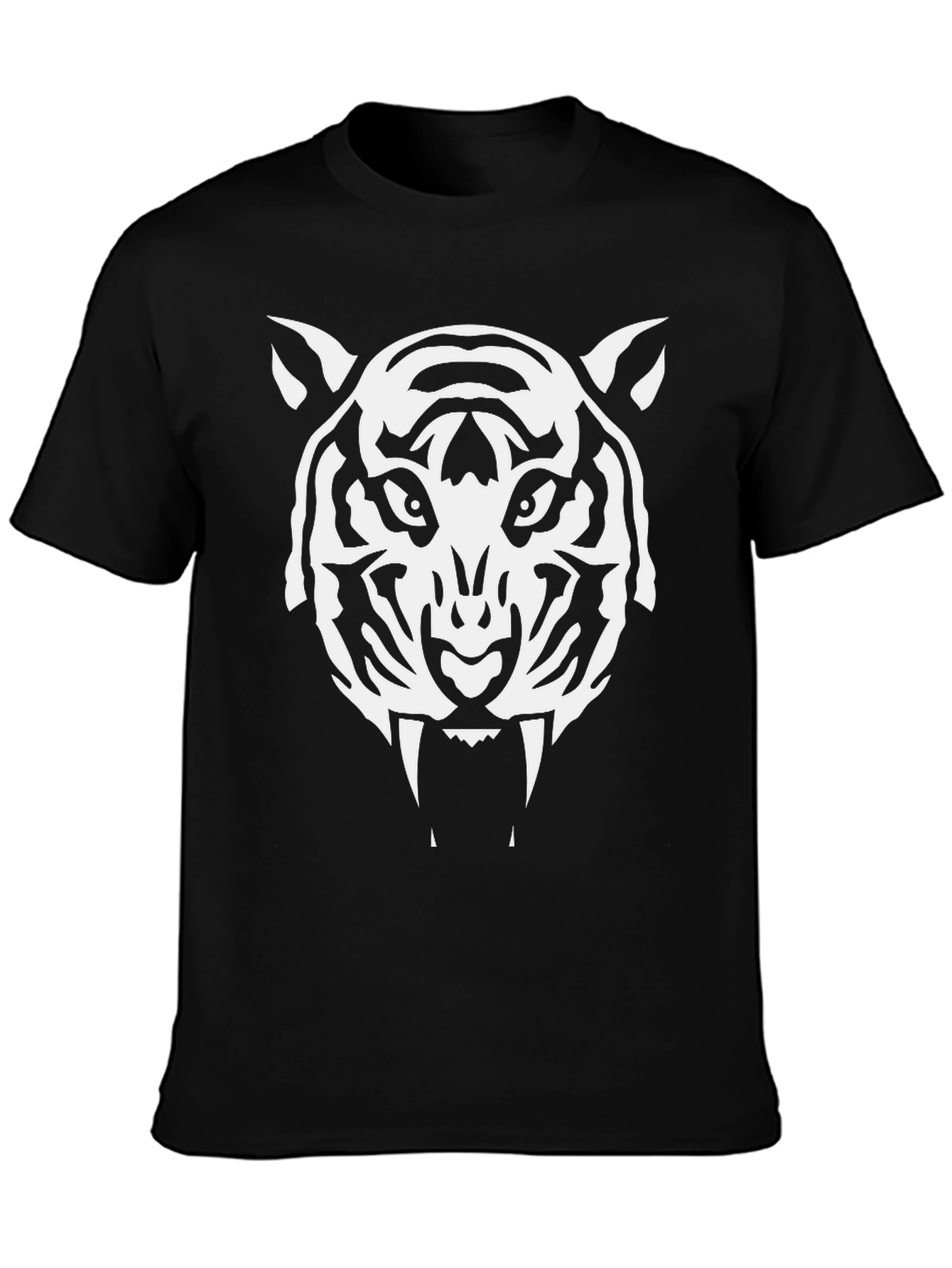 Black Bold Tiger Graphic Tee - Fierce Style view 3