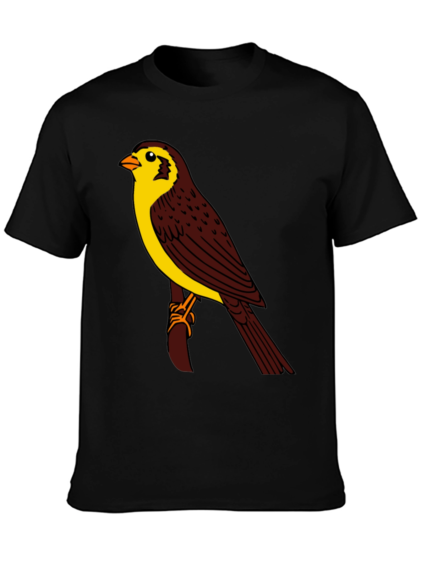 Black Bird Graphic T-Shirt - Black Crew Neck view 3