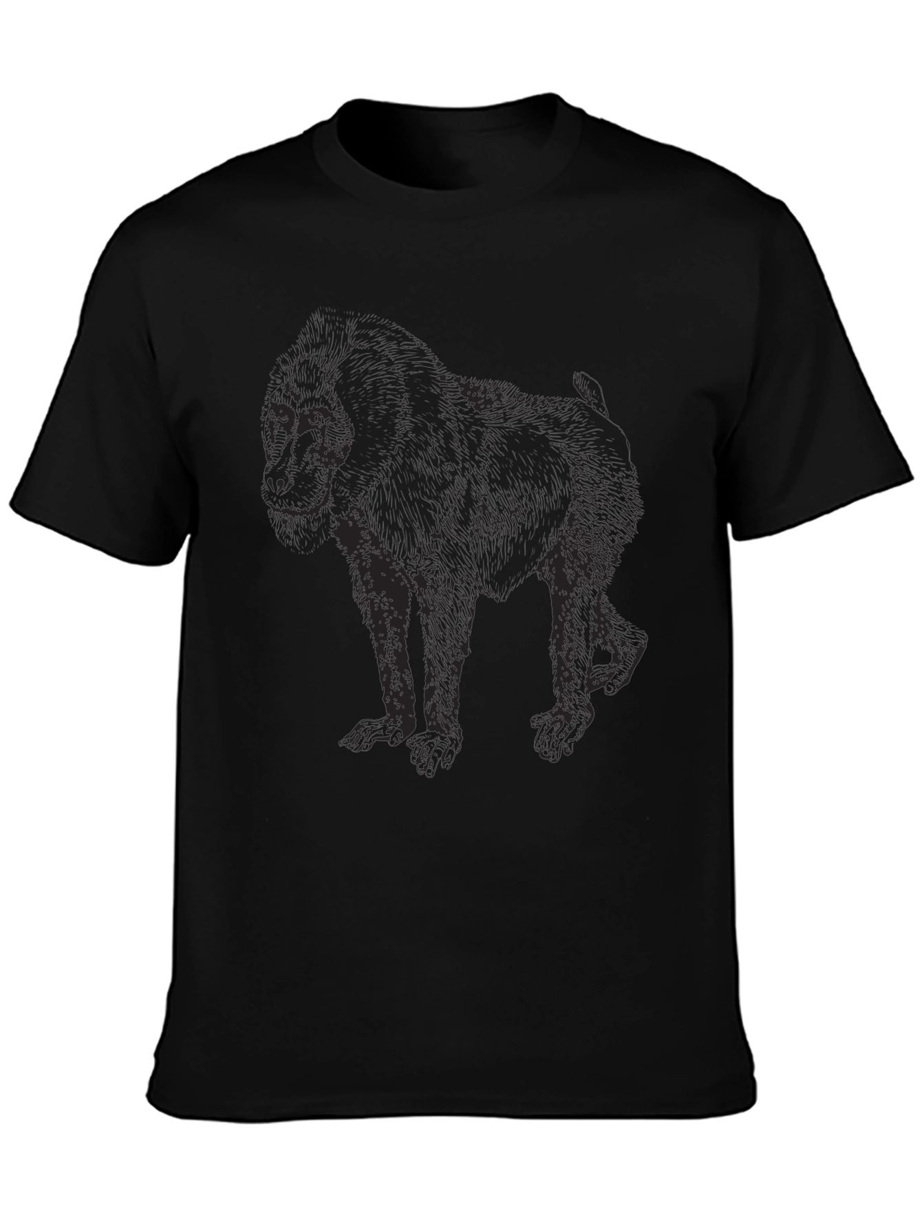 Black Dark Ape Graphic Tee - Men's Black T-Shirt view 3