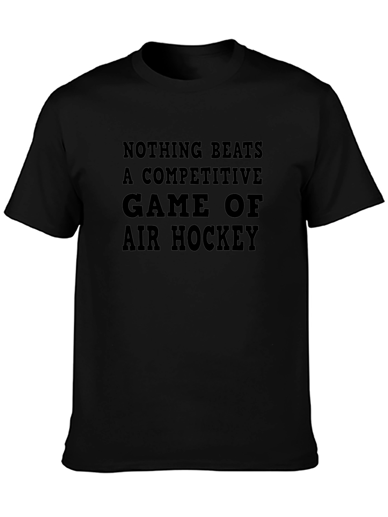 Black Air Hockey Fan T-Shirt - Competitive Game Tee view 3
