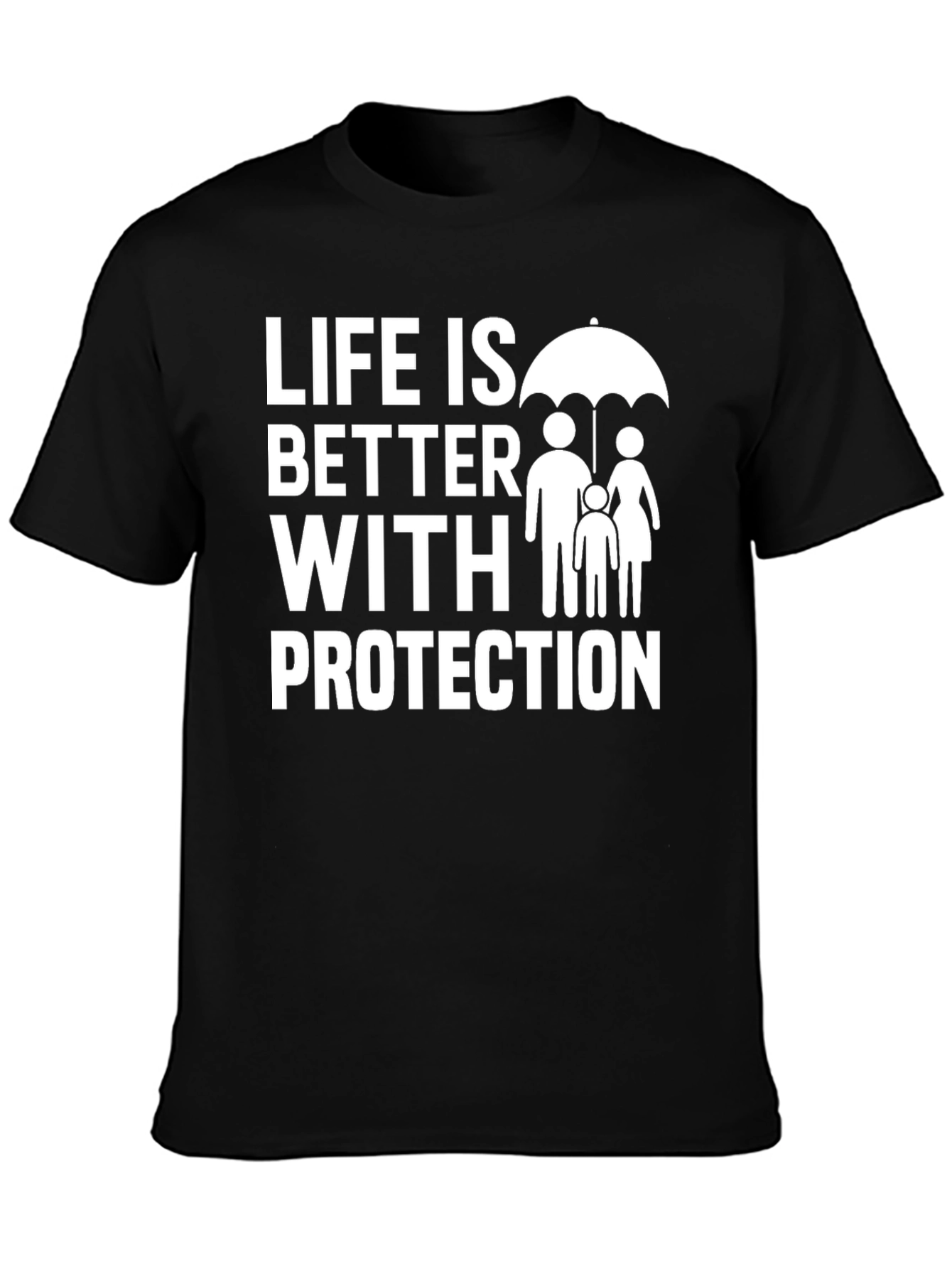 Black Life is Better with Protection Graphic Tee view 3