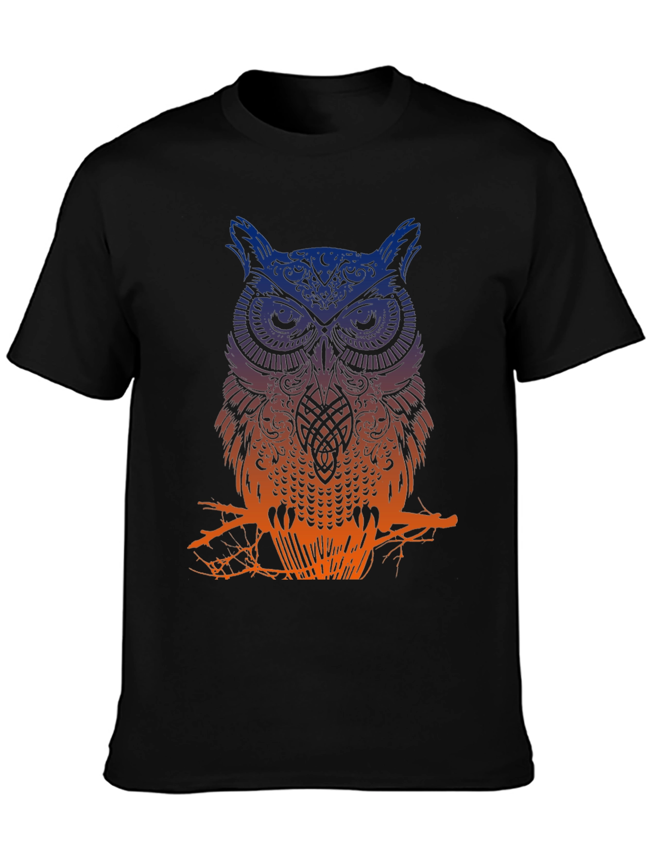 Black Owl Graphic Tee - Men's Black T-Shirt view 3