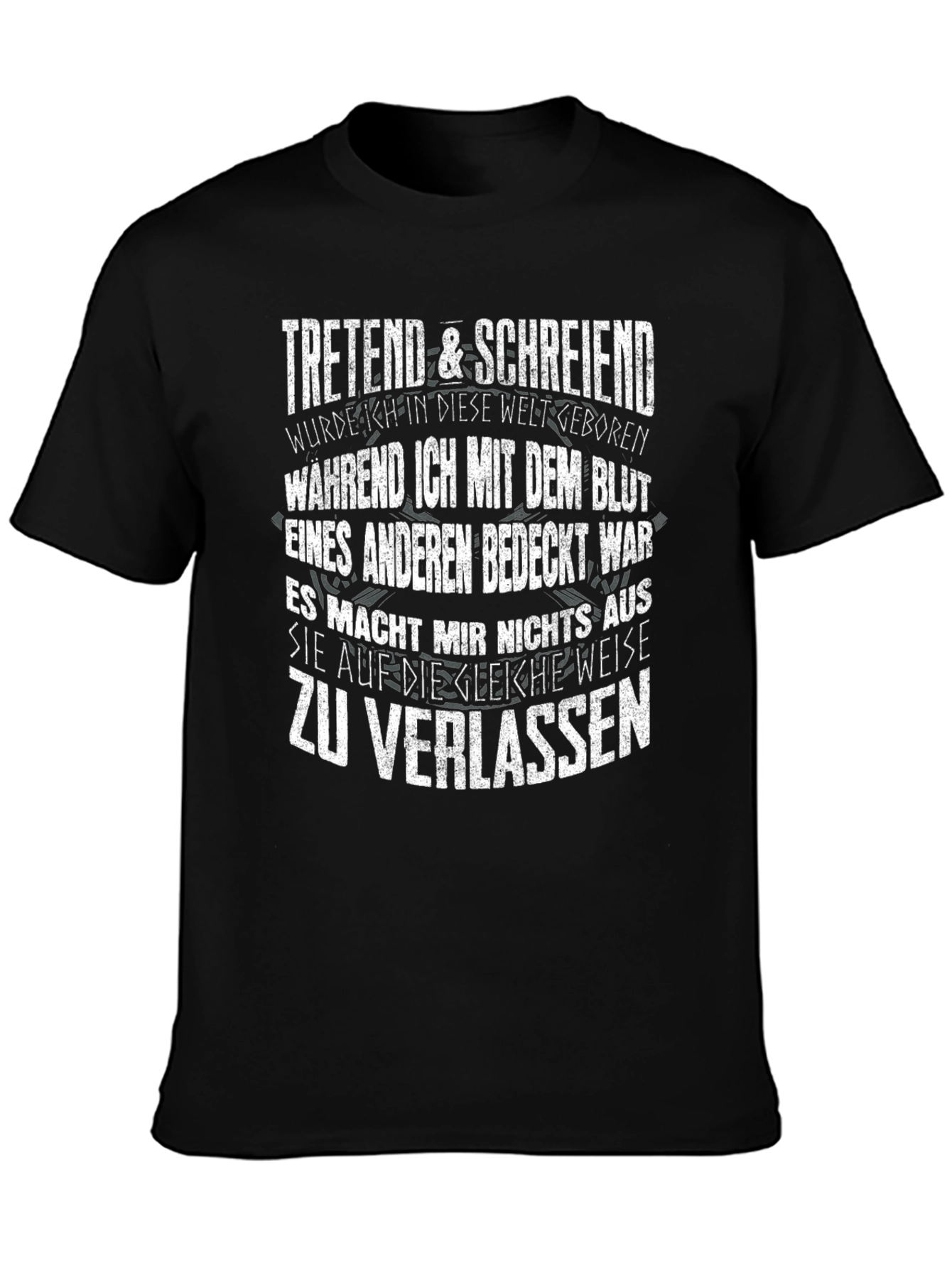 Black Treading & Screaming Graphic T-Shirt - Bold Statement Tee view 3