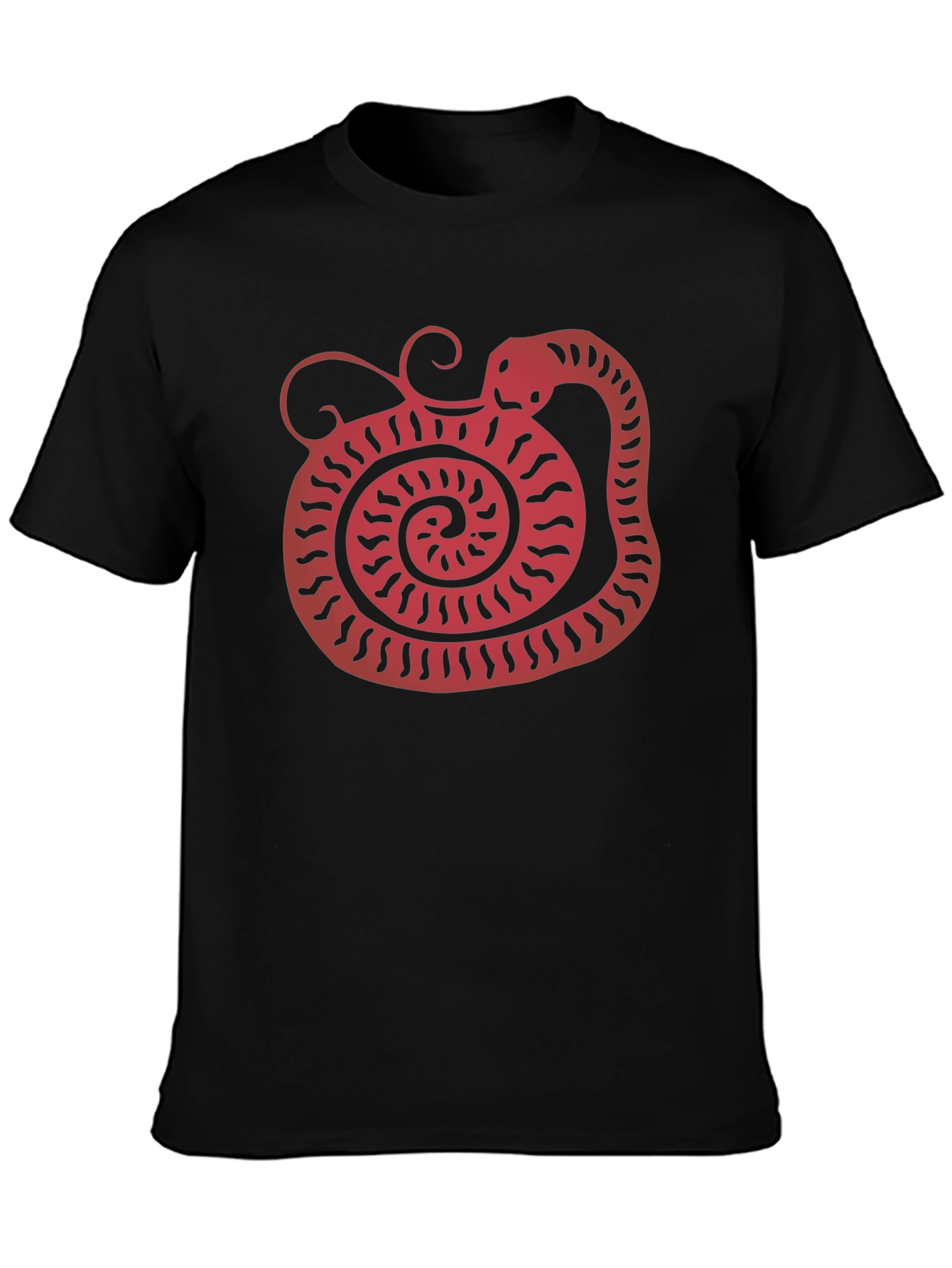 Black Snake Graphic Tee - Unique Red Serpent Design view 3