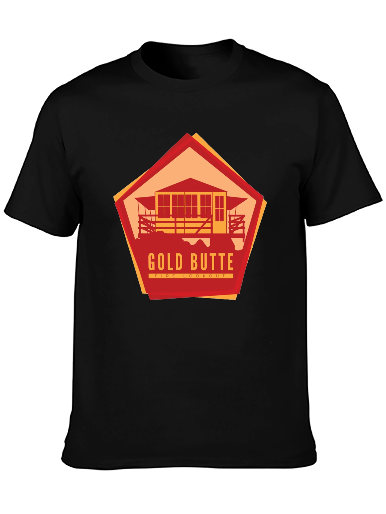Black Gold Butte Fire Lookout Graphic Tee view 3