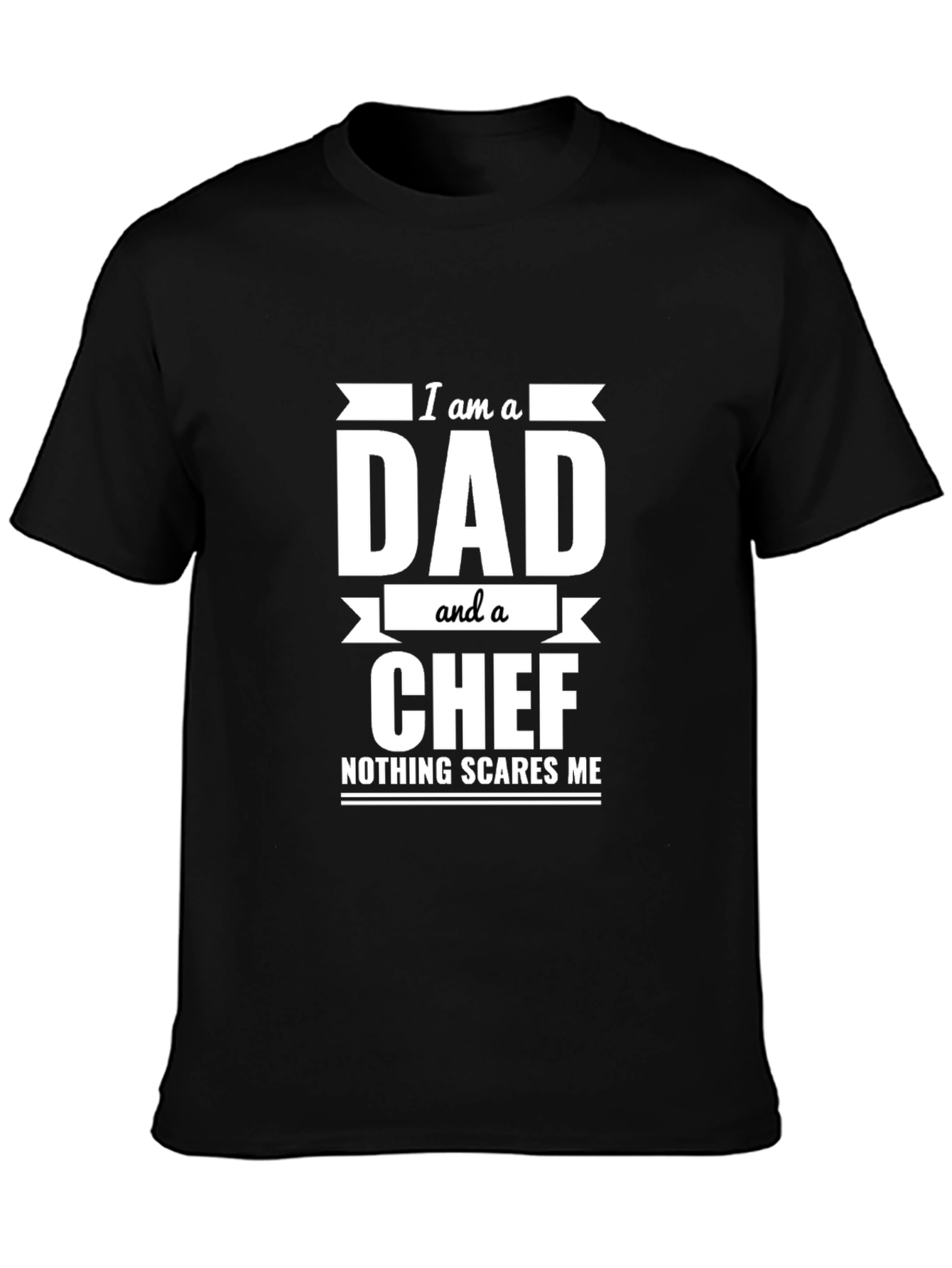 Black Dad and Chef T-Shirt - Nothing Scares Me view 3